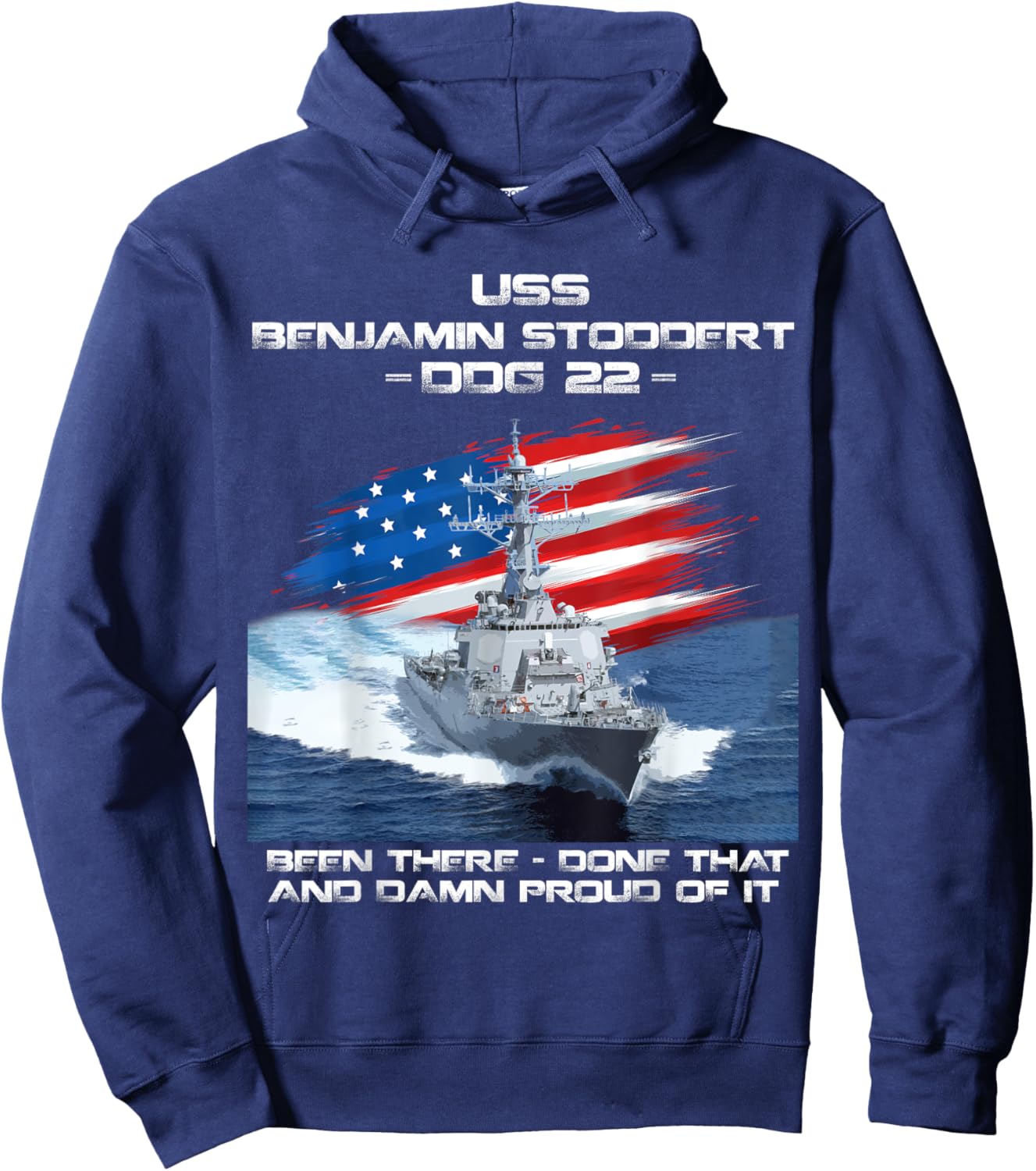 USS Benjamin Stoddert DDG-22 Destroyer Ship Veteran Xmas Hoodie - Hoodie | Navy