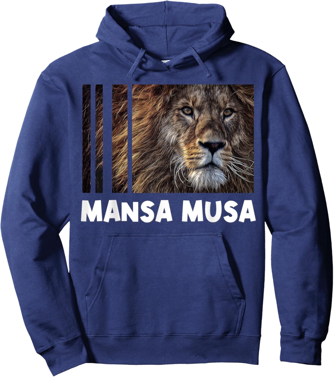 Mansa Musa Lion Hoodie - Hoodie | Navy