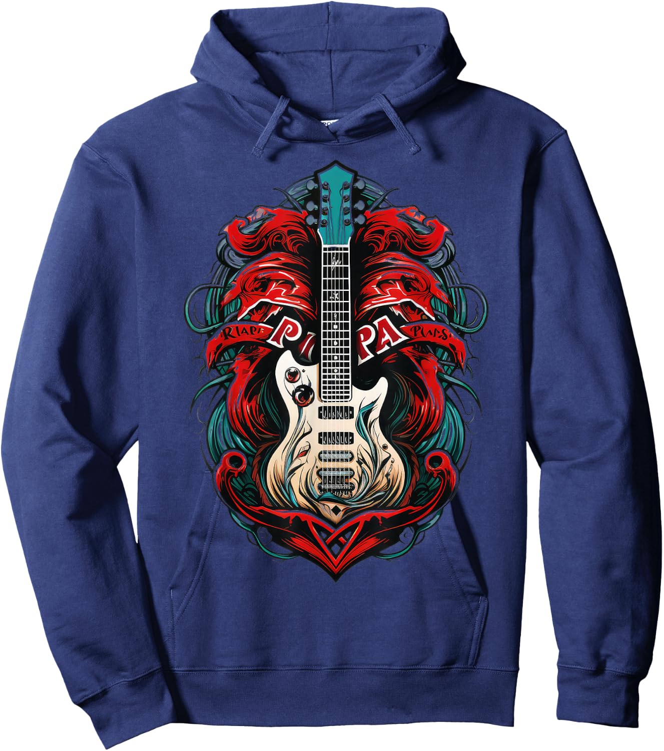 Guitar Harmony: Strings of Passion Hoodie - Hoodie | Navy