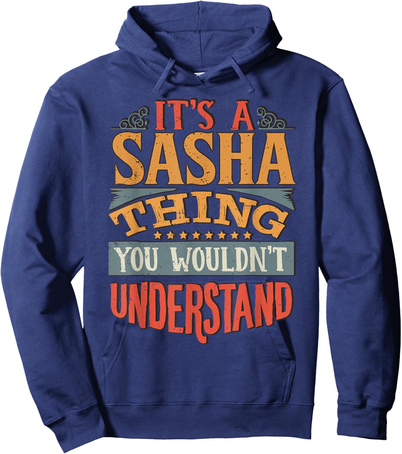 Sasha Name Hoodie - Hoodie | Navy