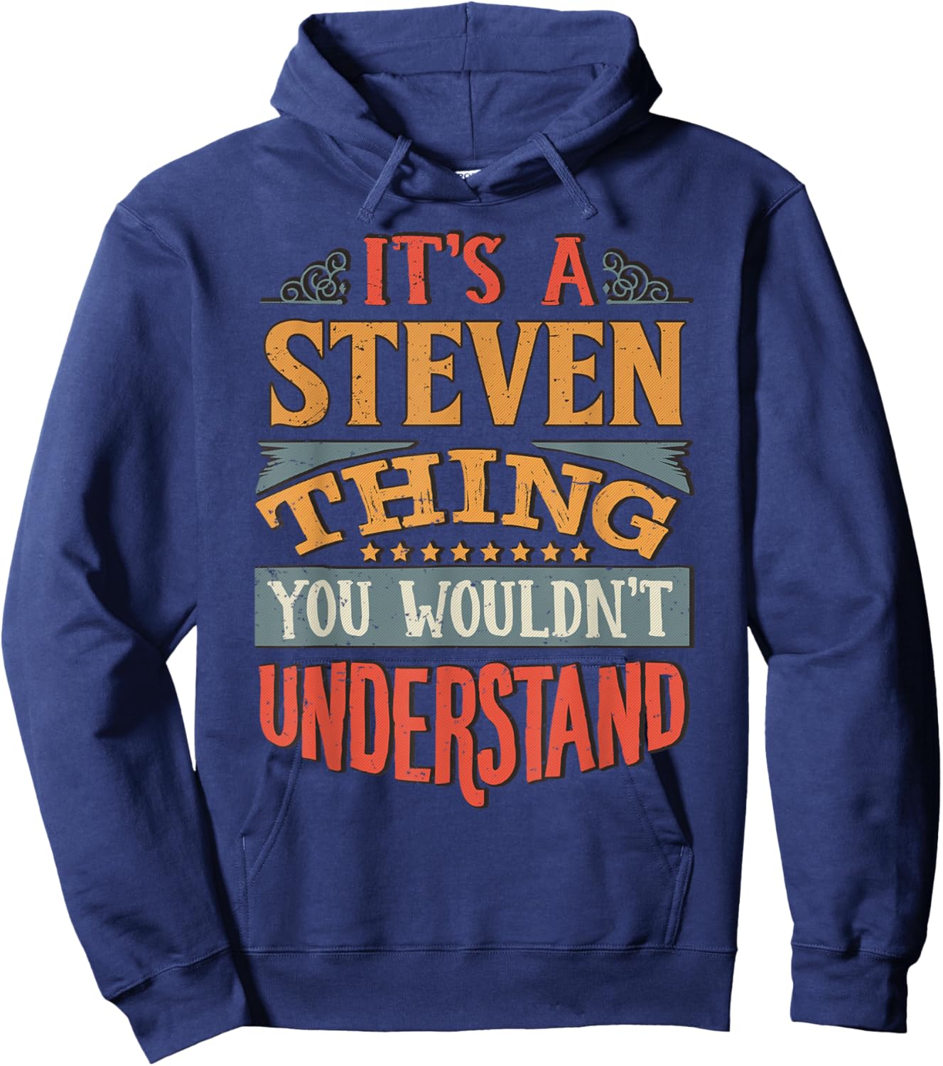 Steven Name Hoodie - Hoodie | Navy