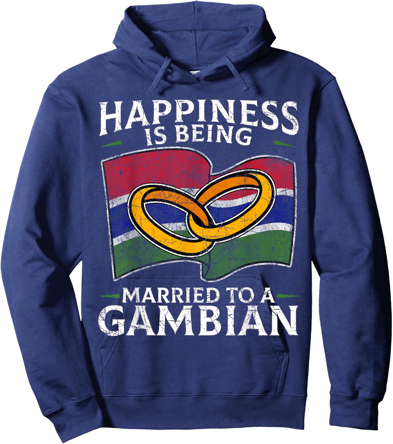 Gambian Marriage The Gambia Married Heritage Culture Flag Hoodie - Hoodie | Navy