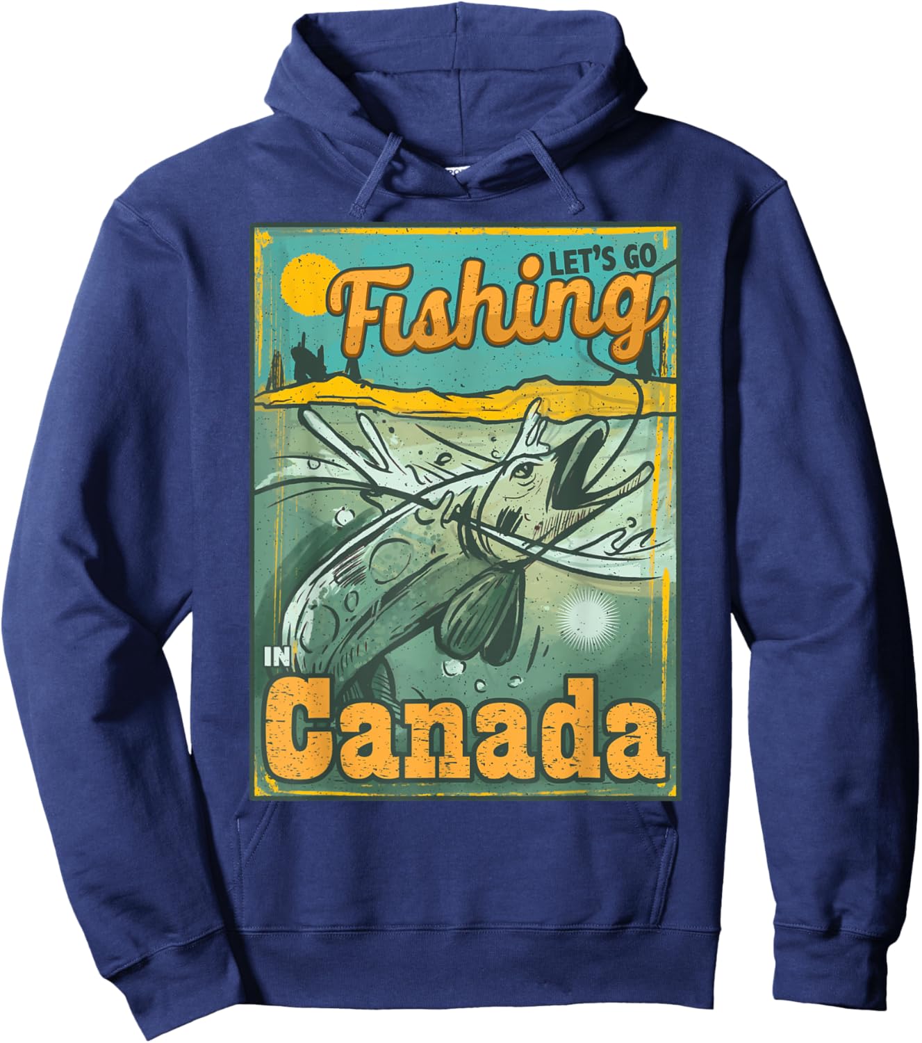 Let's go Fishing in Canada Hoodie - Hoodie | Navy