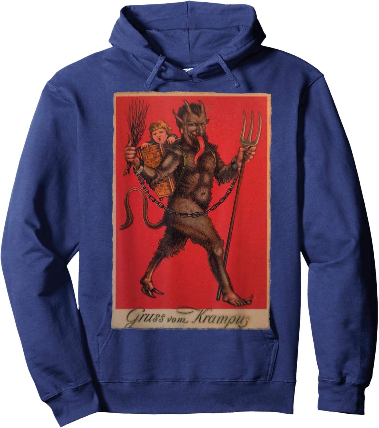 Gruss Von Krampus - Christmas Demon - Merry Krampus Hoodie - Hoodie | Navy