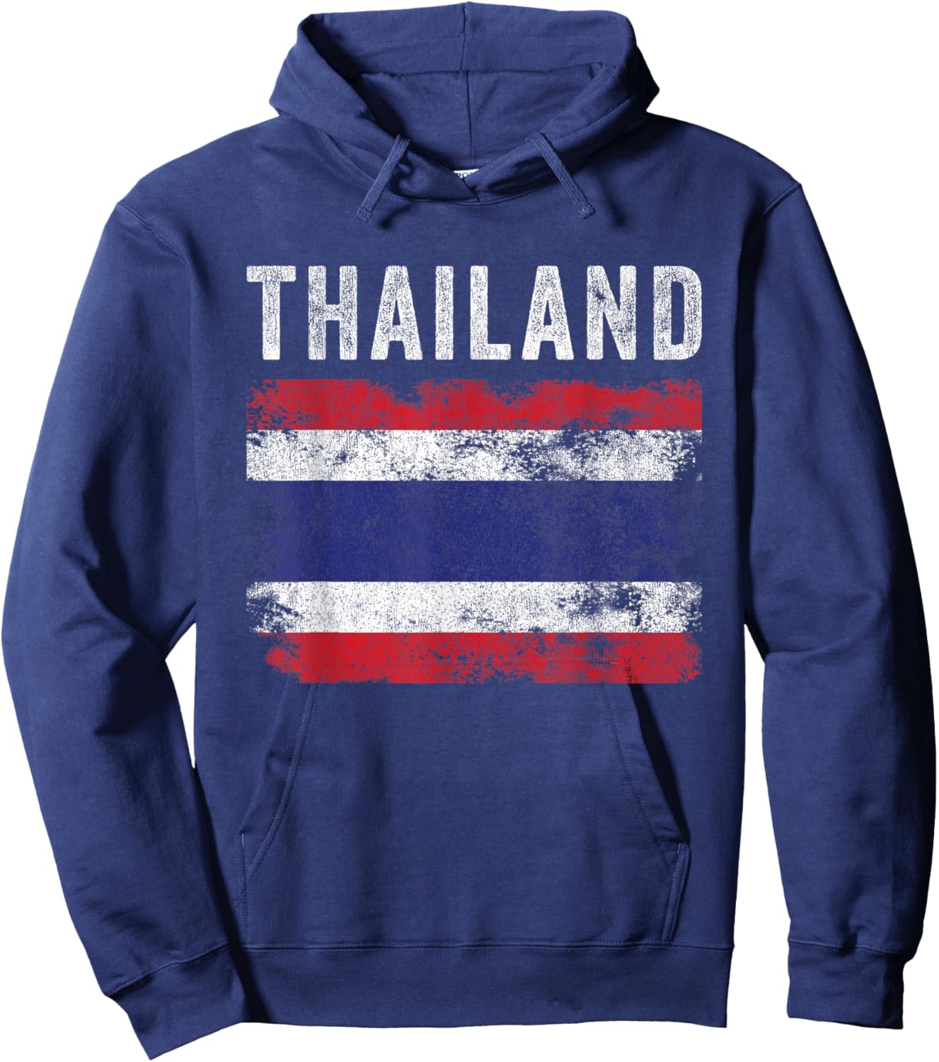 Thailand Flag Distressed - Men Women Kids - Thai Flag Hoodie - Hoodie | Navy