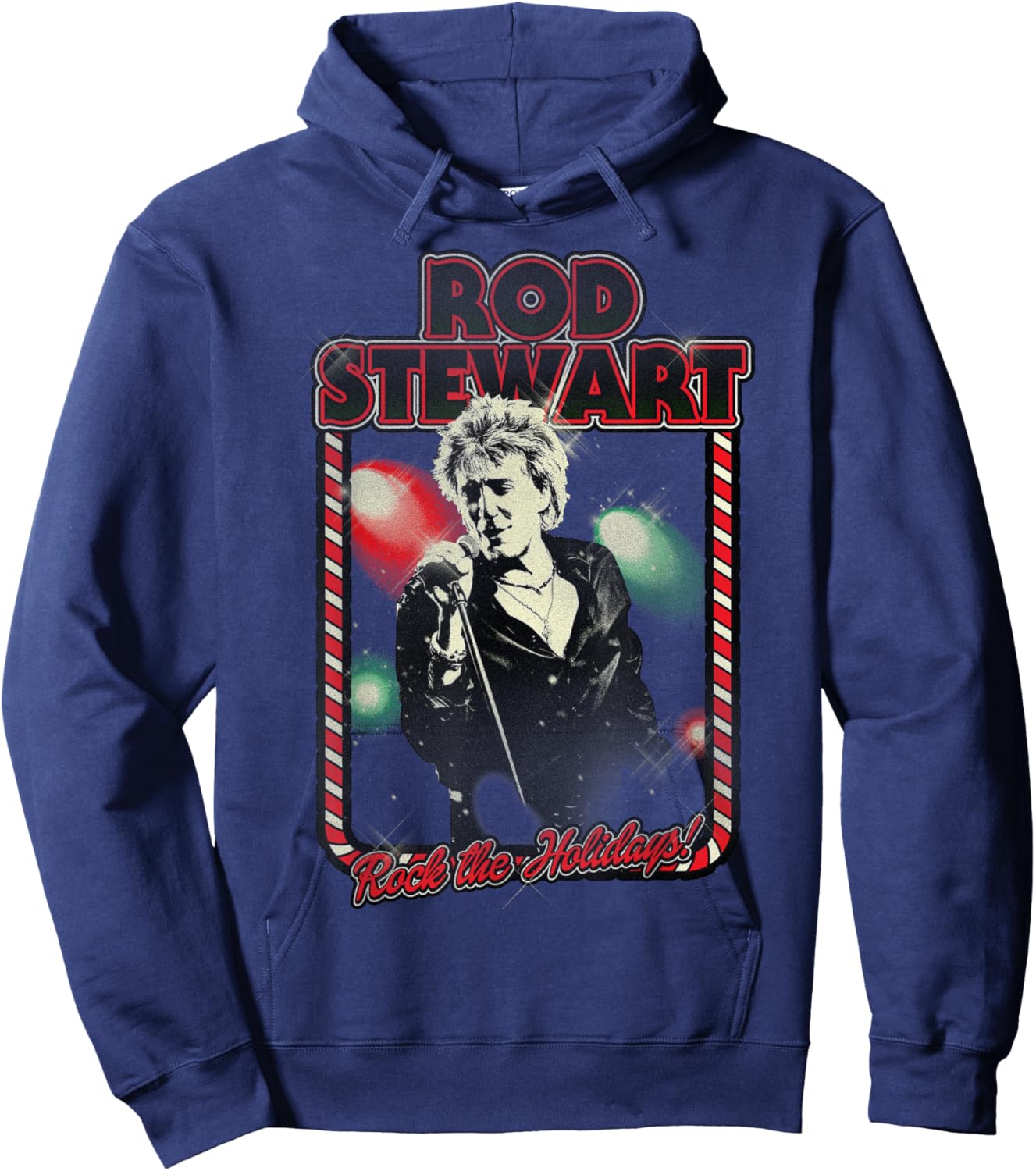 Rod Stewart Official Rock The Holidays Hoodie - Hoodie | Navy