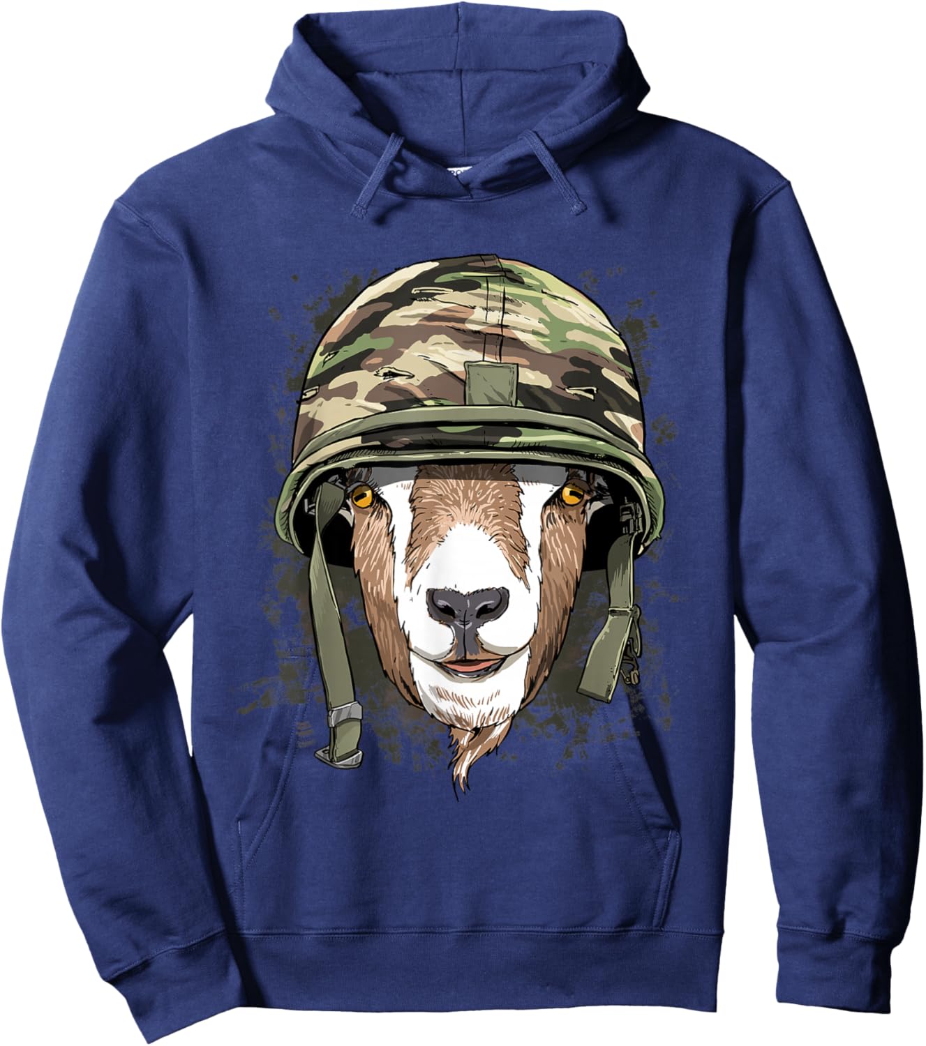 Goat Soldier Veteran Army Goat Farm Animal Lover Hoodie - Hoodie | Navy