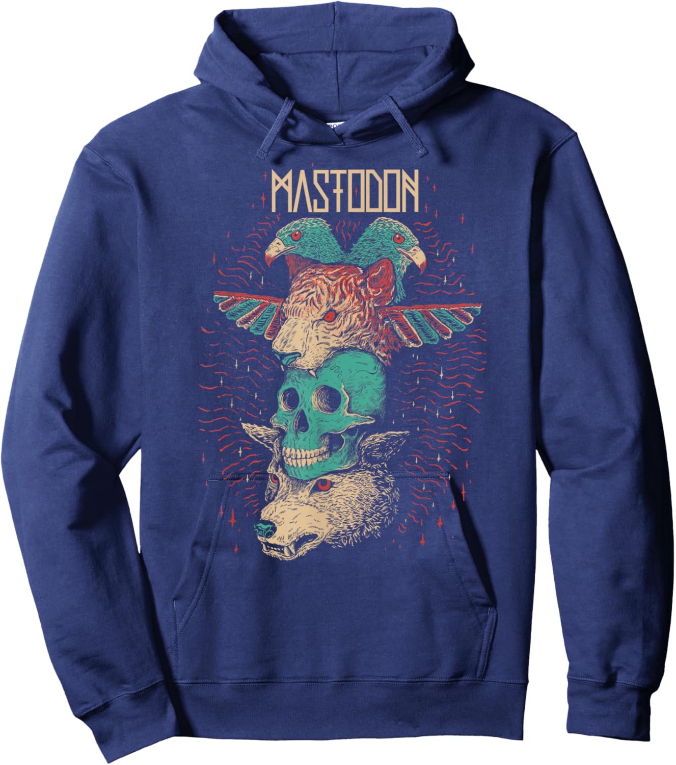 Mastodon - Logo Totem Hoodie - Hoodie | Navy
