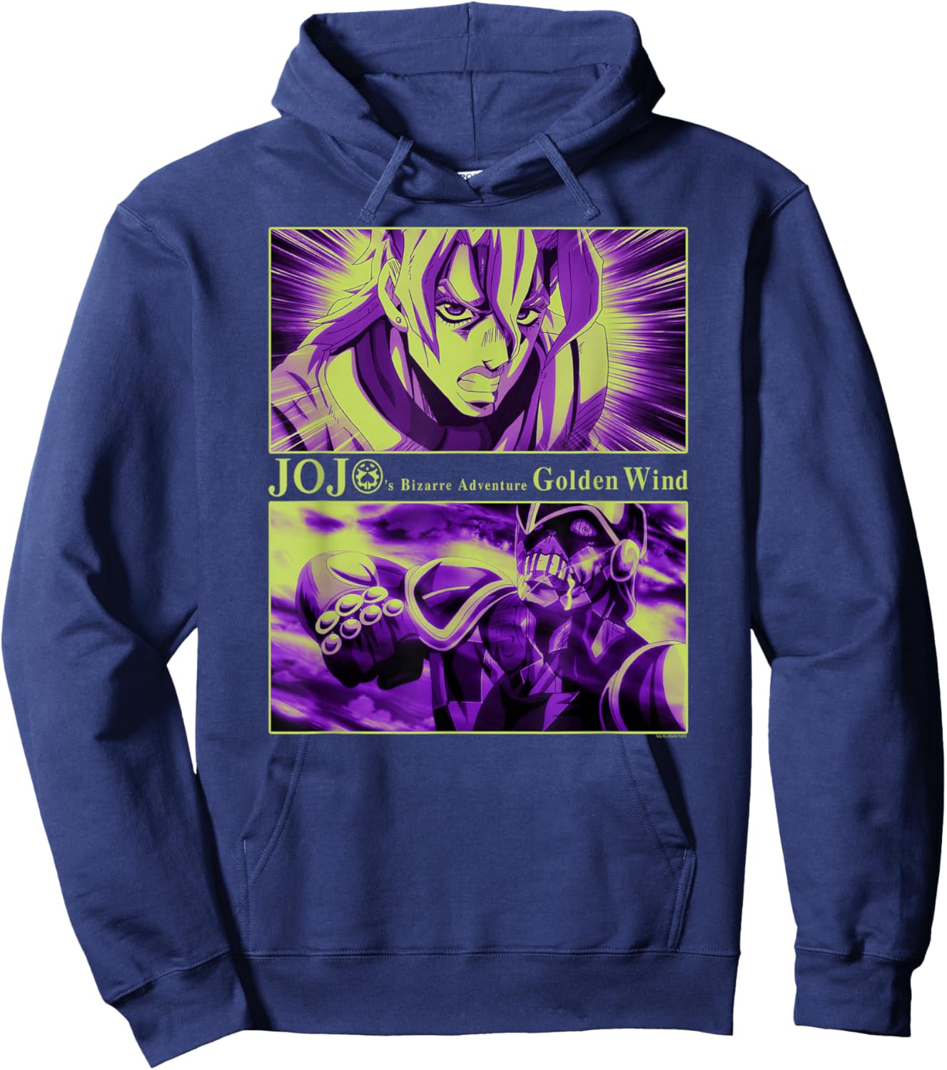JoJo's Bizarre Adventure Golden Wind Fugo & Purple Haze Hoodie - Hoodie | Navy