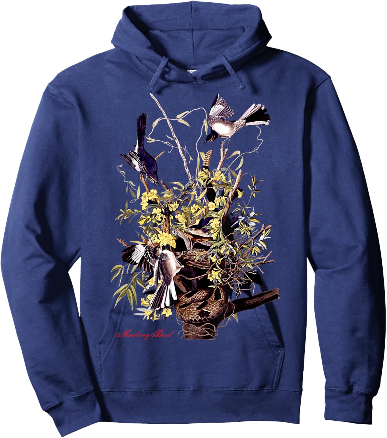 Audubon Mocking Bird North American Birds Education Nature Hoodie - Hoodie | Navy