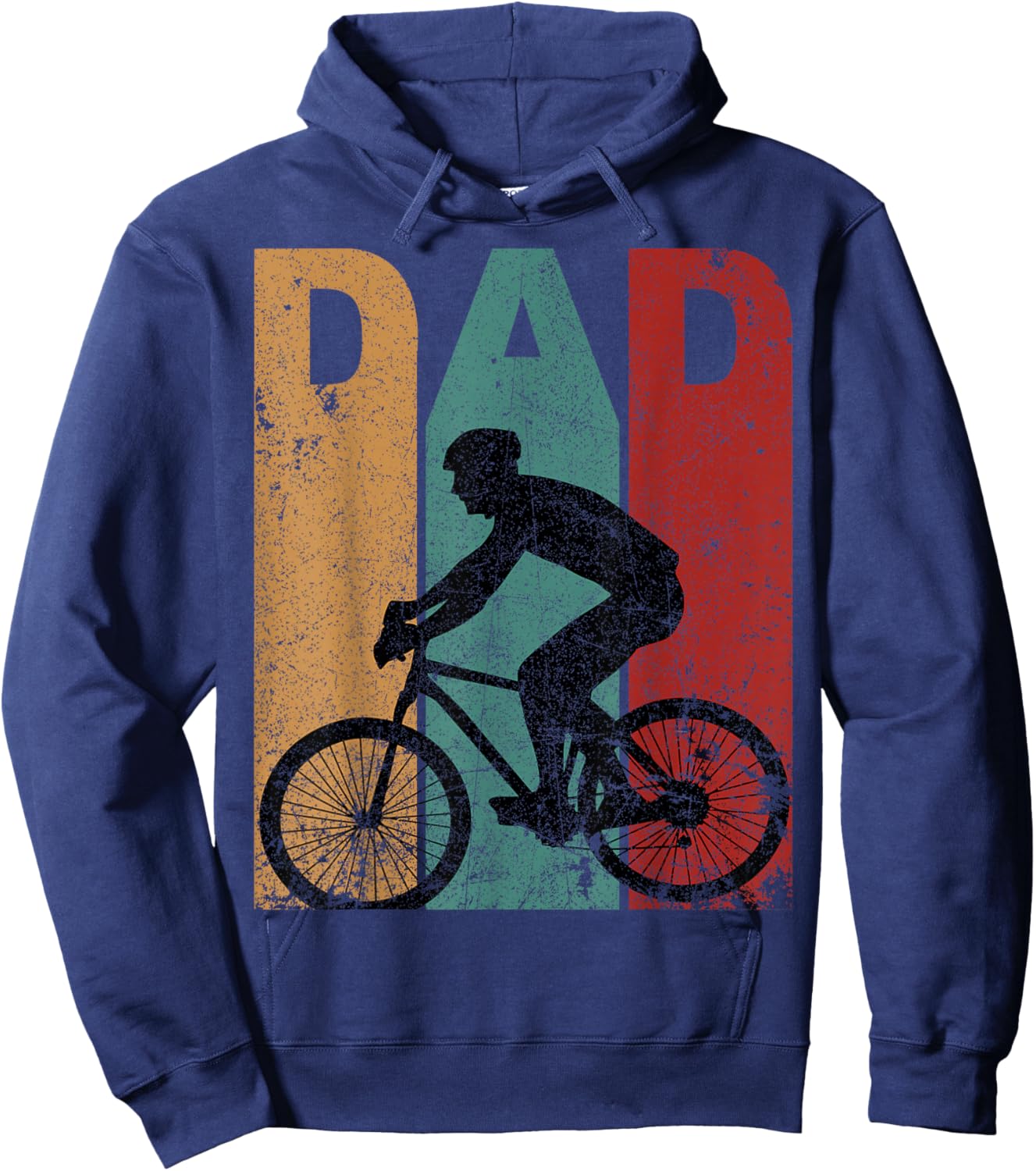 Vintage Bicycle Dad Cycling Cyclist Daddy Father's Day Gift Hoodie - Hoodie | Navy