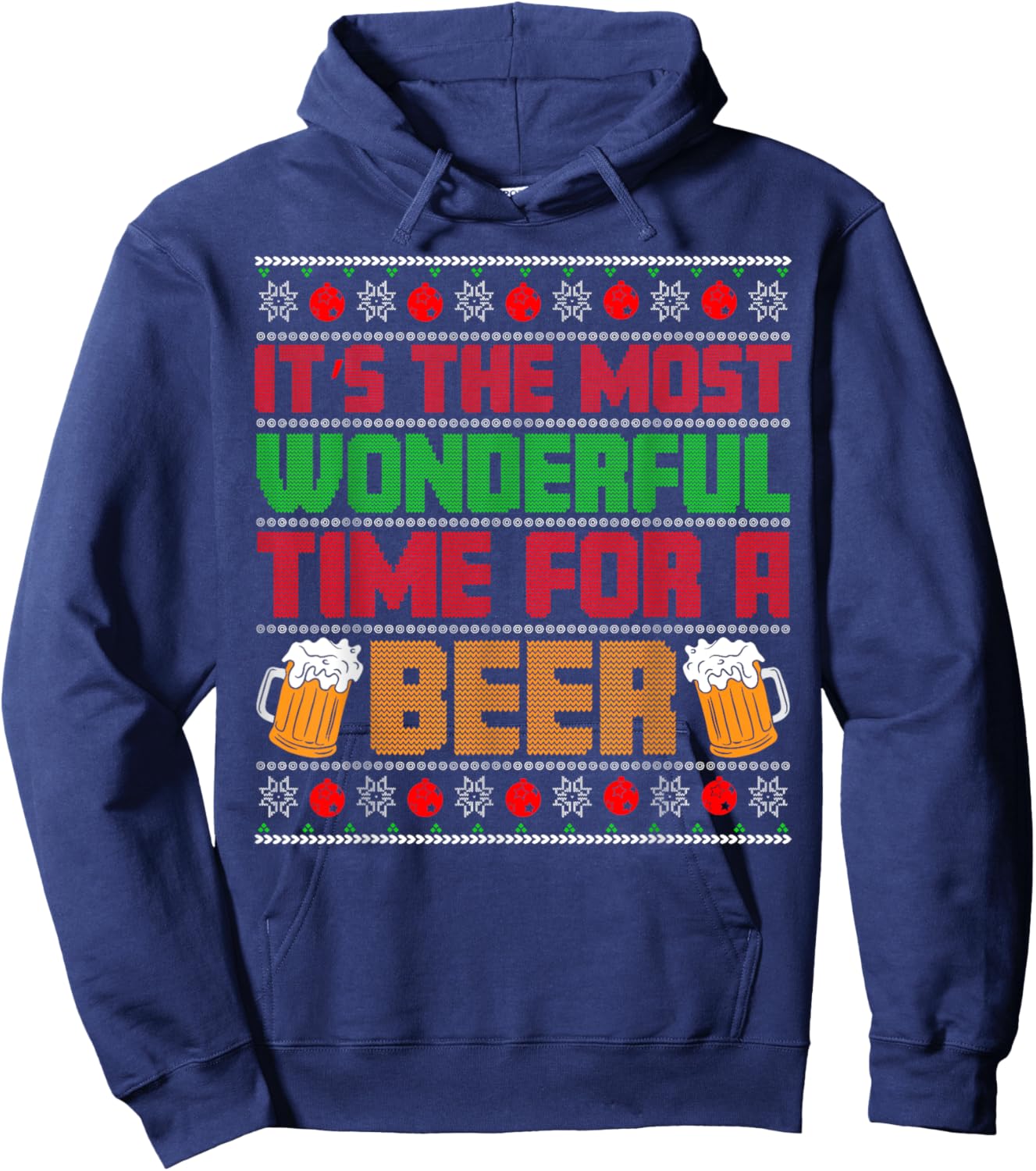 It's The Most Wonderful Time For A Beer Hoodie - Hoodie | Navy