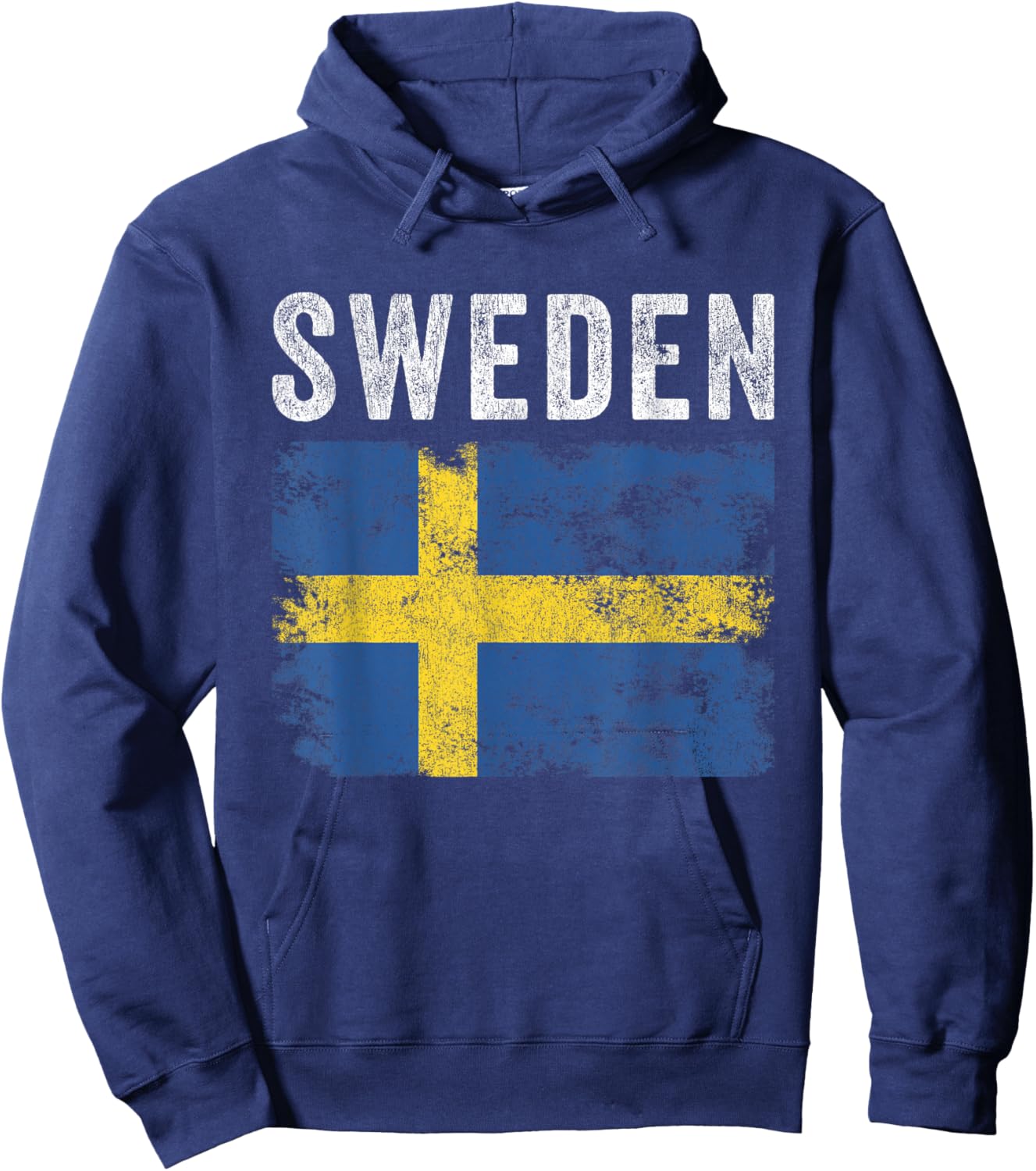 Sweden Flag Distressed - Men Women Kids - Swedish Flag Hoodie - Hoodie | Navy