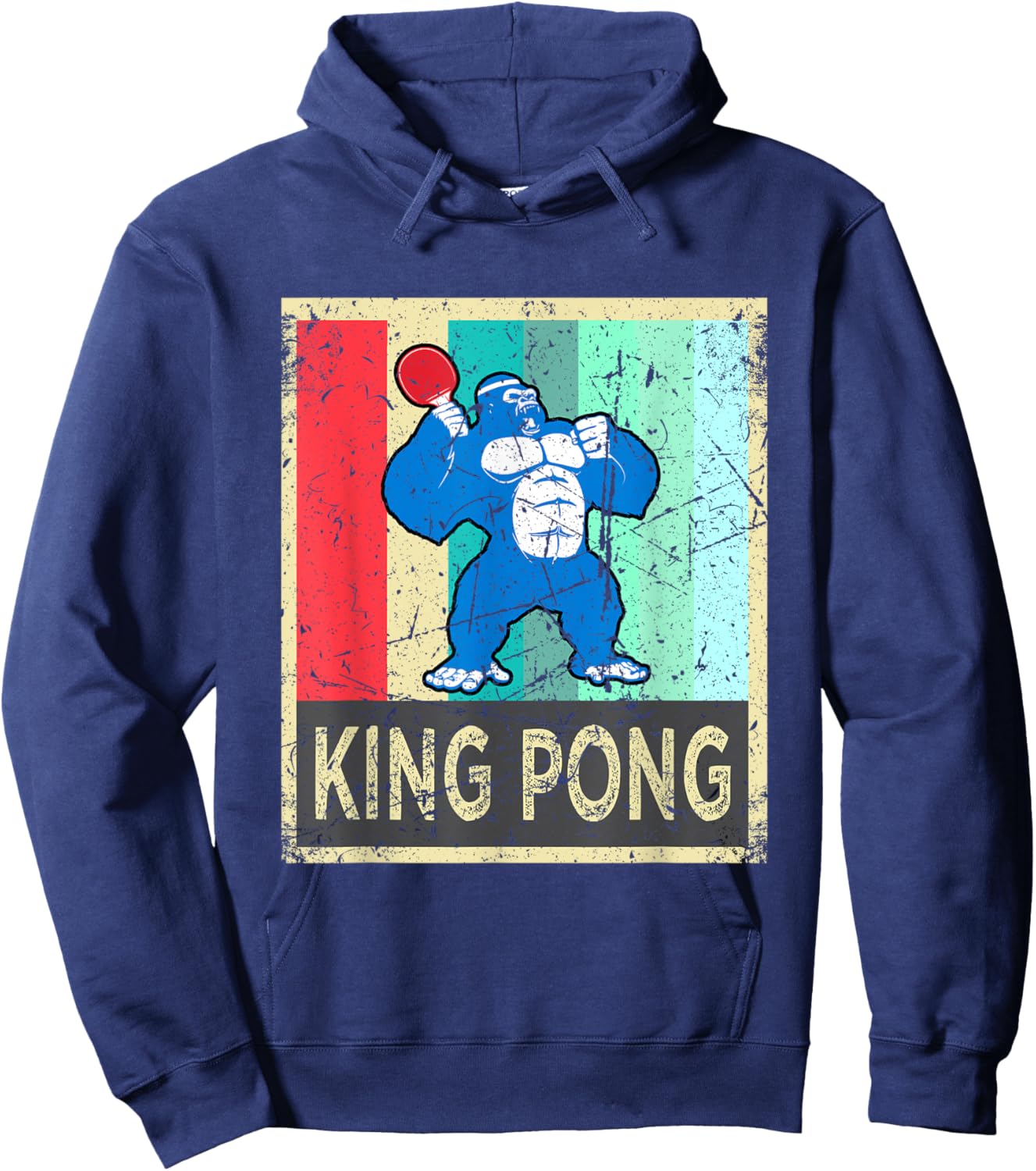 King Pong Shirt Ping Pong Gear Clothes Women Kids Hoodie - Hoodie | Navy