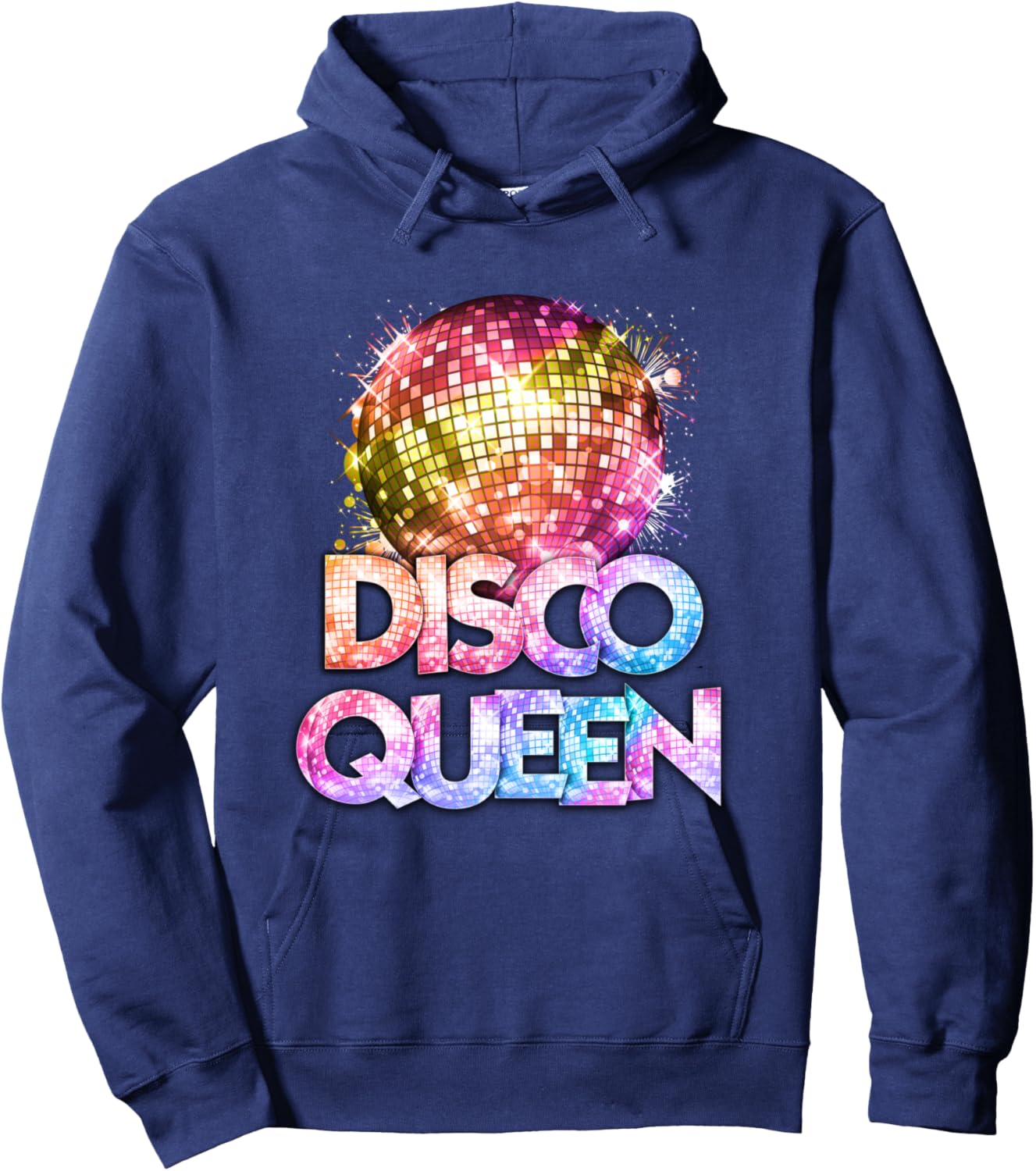 Disco Queen - 70's Disco Themed Vintage Seventies Costume Hoodie - Hoodie | Navy