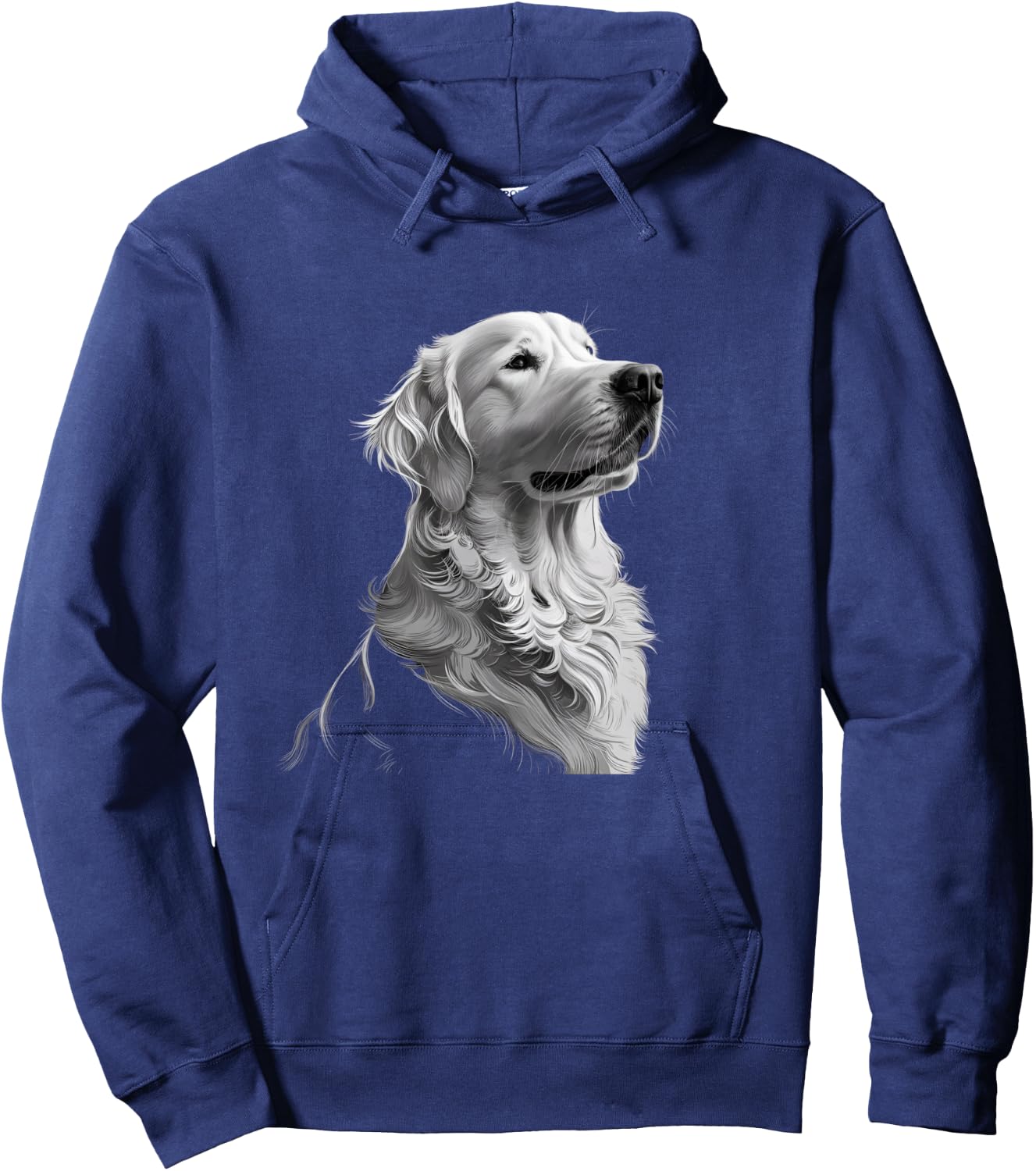 White English Cream Golden Retriever Dog Men Kids Hoodie - Hoodie | Navy