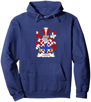 Larkin Coat of Arms - Family Crest Hoodie - Hoodie | Navy