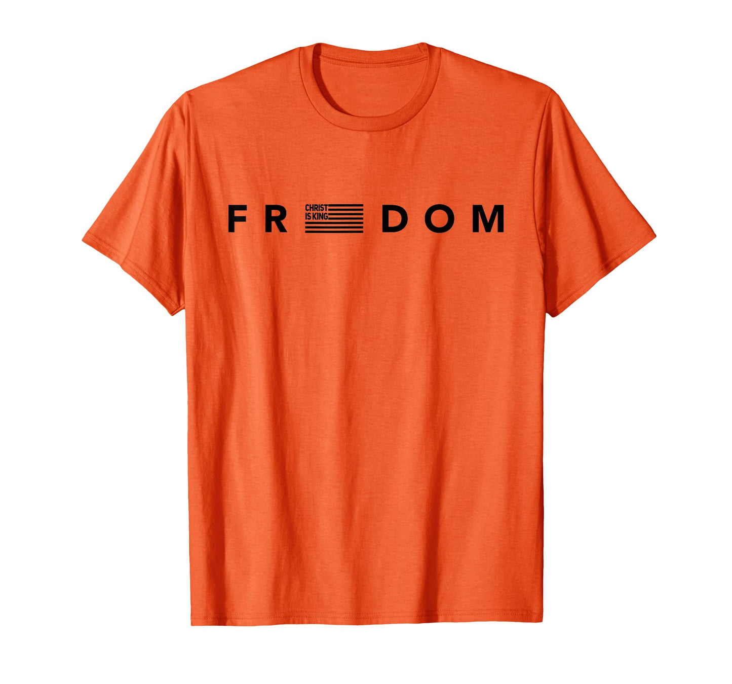 Freedom American Flag Christ is King Design T-Shirt