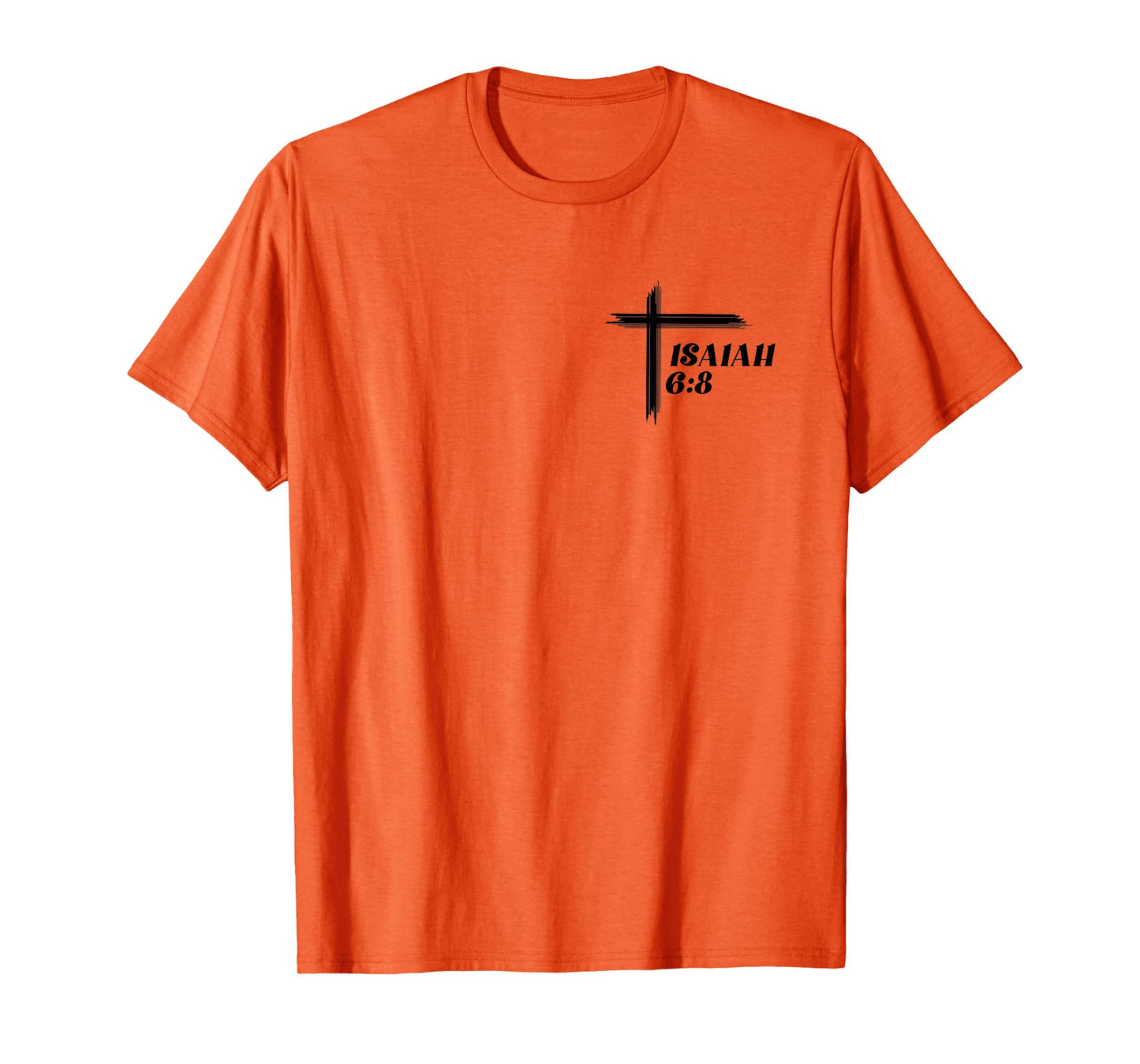 Christian Cross Print Here am I Send me on Front and Back T-Shirt