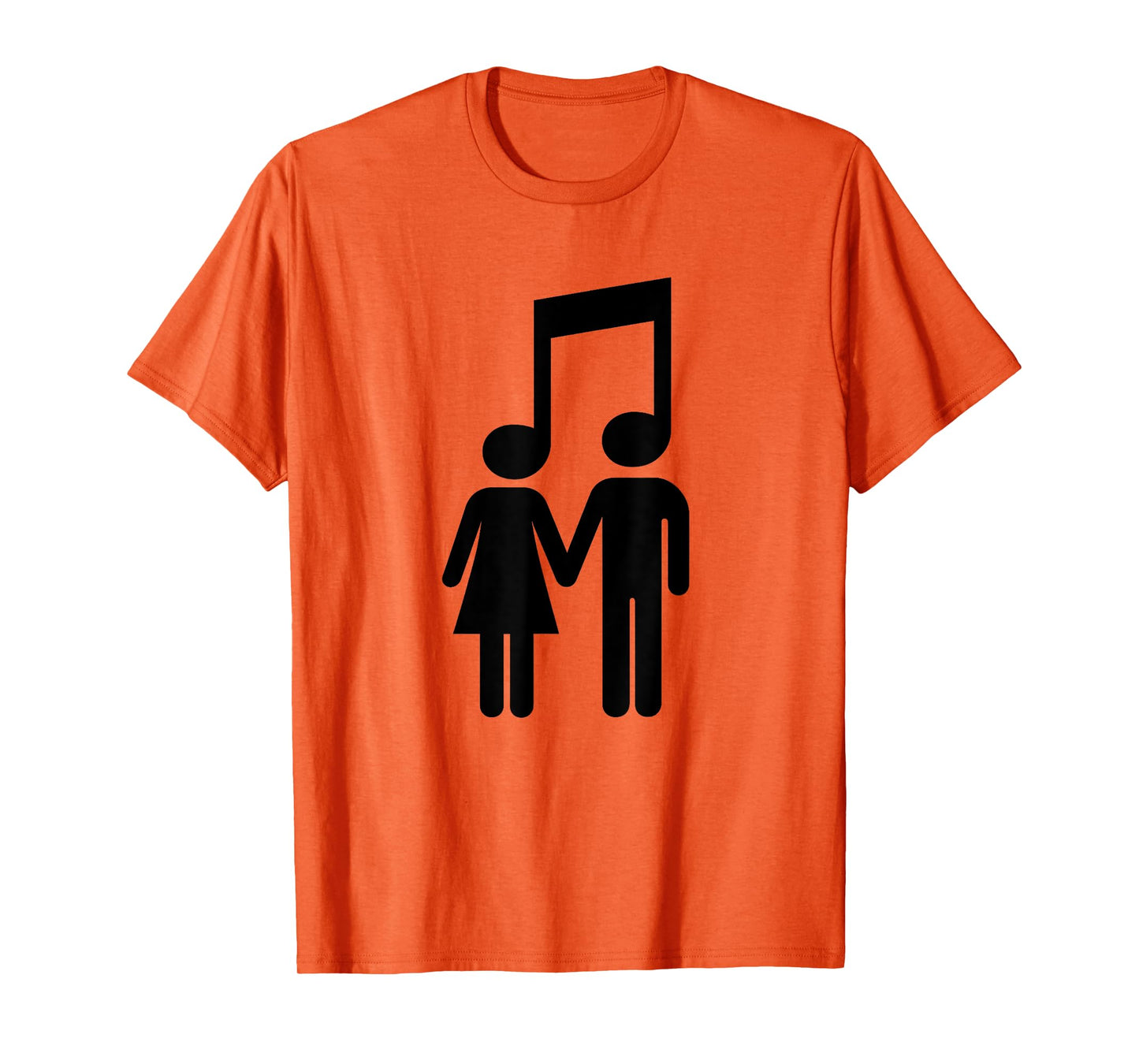 Music Note People Love Stick Figures Holding Hands T-Shirt