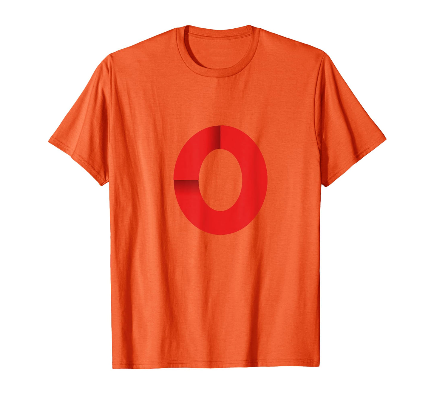 White With Red Letter O T-Shirt