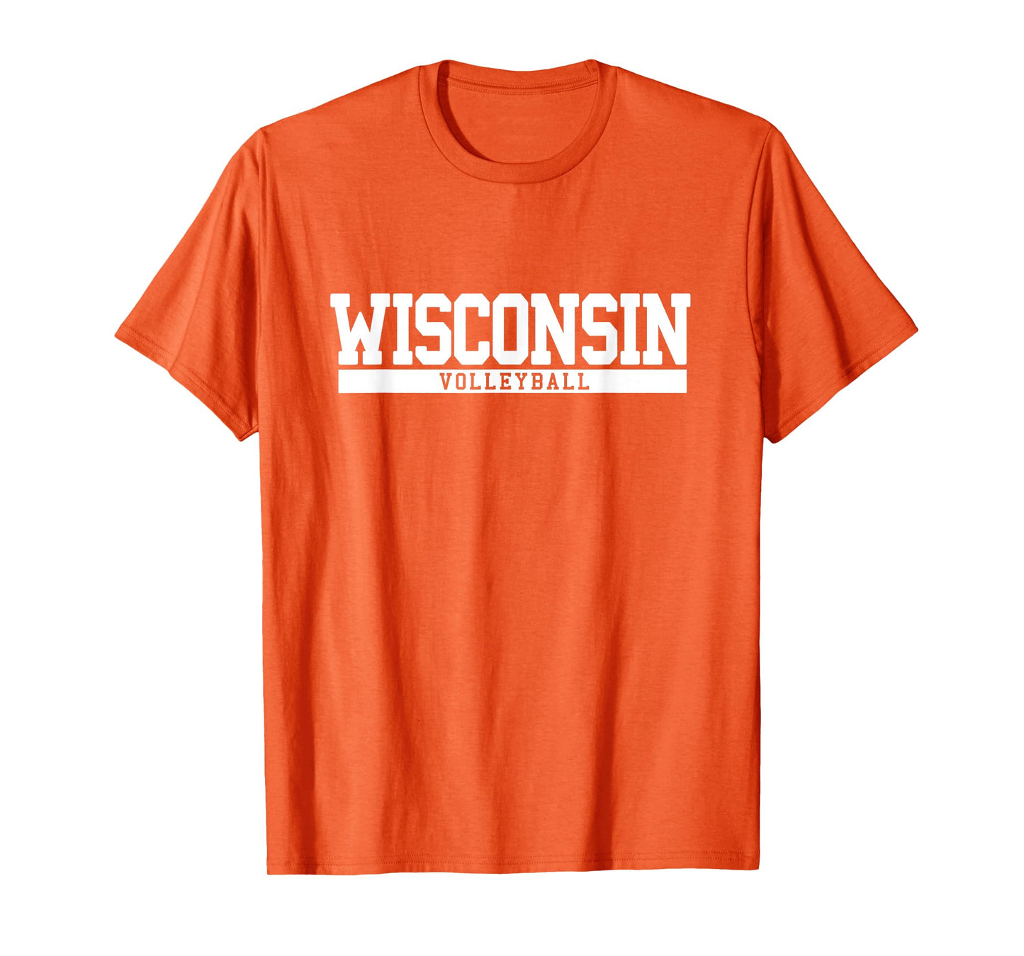 Wisconsin Volleyball T-Shirts Unisex-Adults Red Small Classic Fit Short Sleeve Modern Classic Fit T-Shirt Volleyball T-Shirts