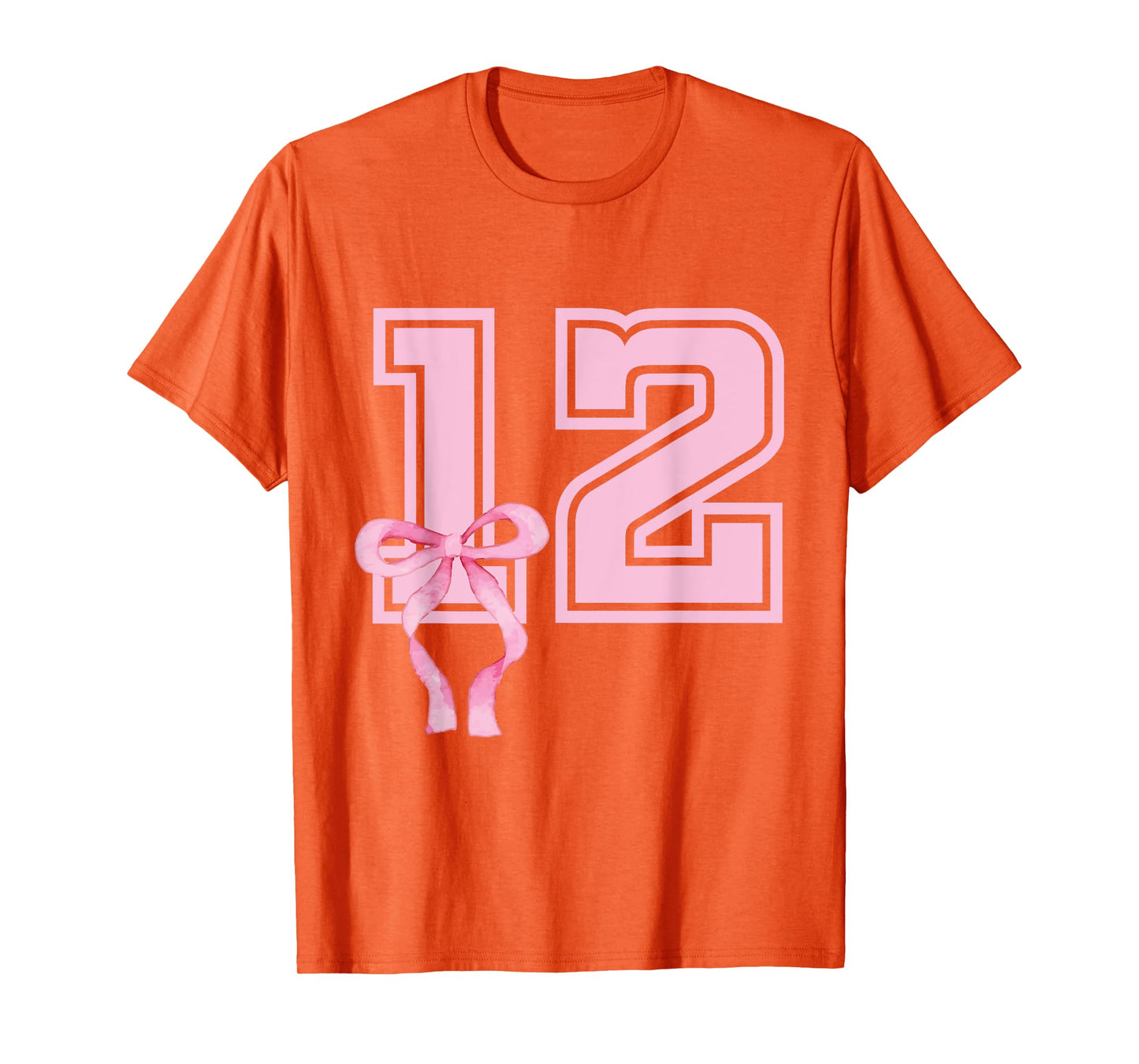 12 Years Old Birthday Girl Coquette Pink Bow Aesthetic T-Shirt