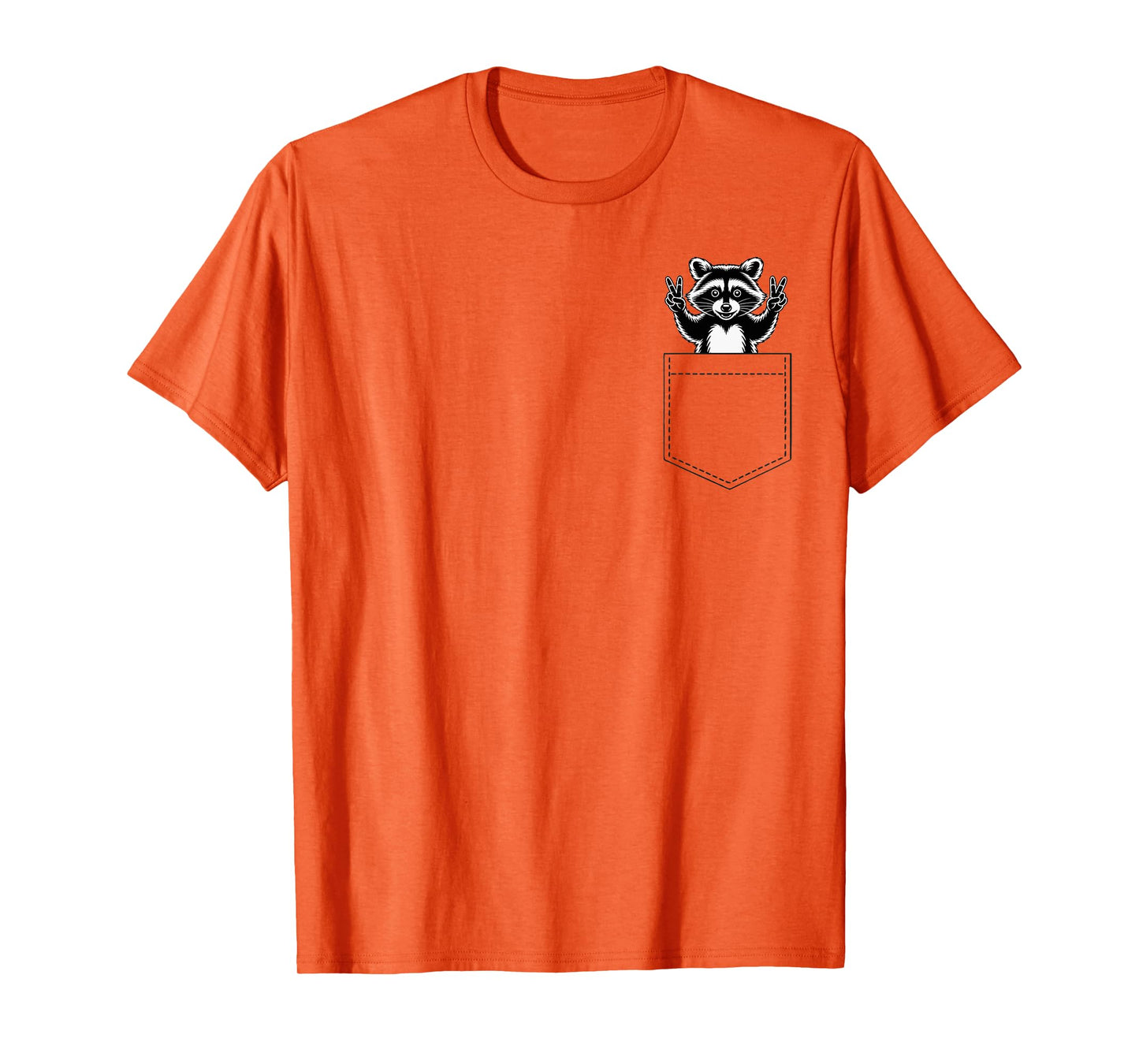 Cute Raccoon Pocket Funny Animal for Men Women Kids T-Shirt