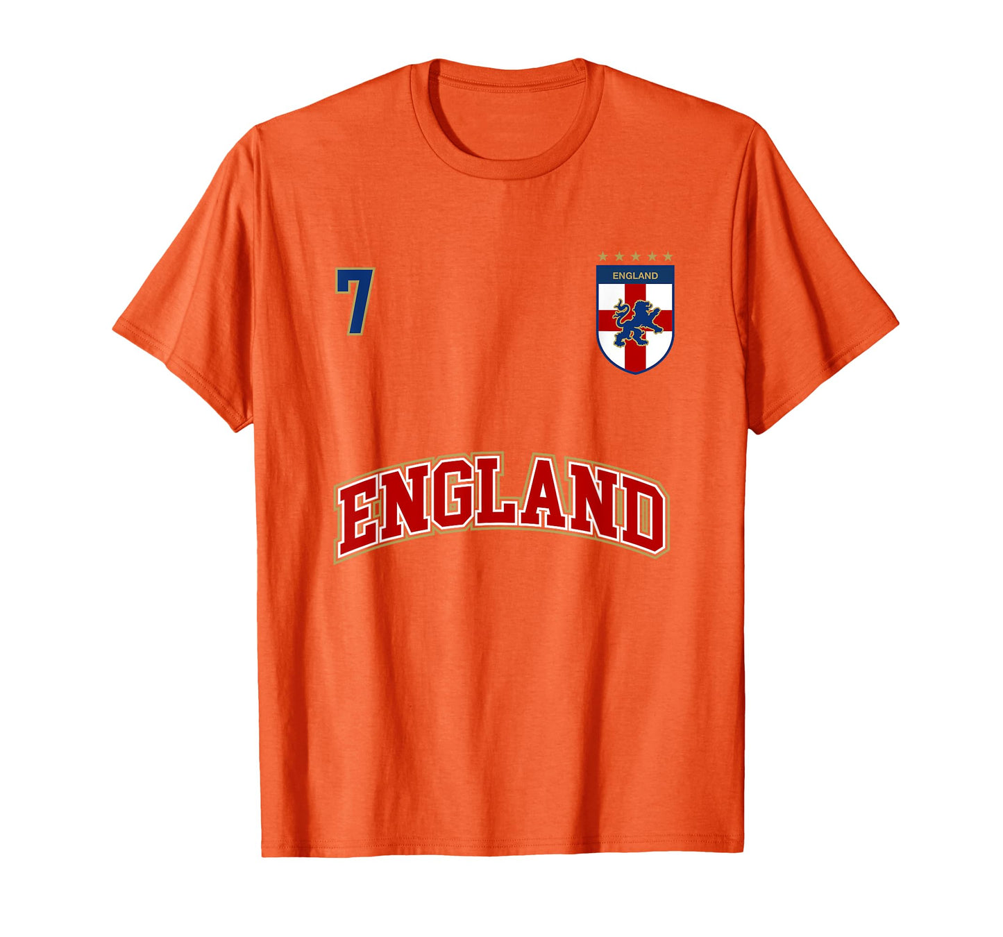 England Football Team Shirt Number 7 + BACK English Flag T-Shirt