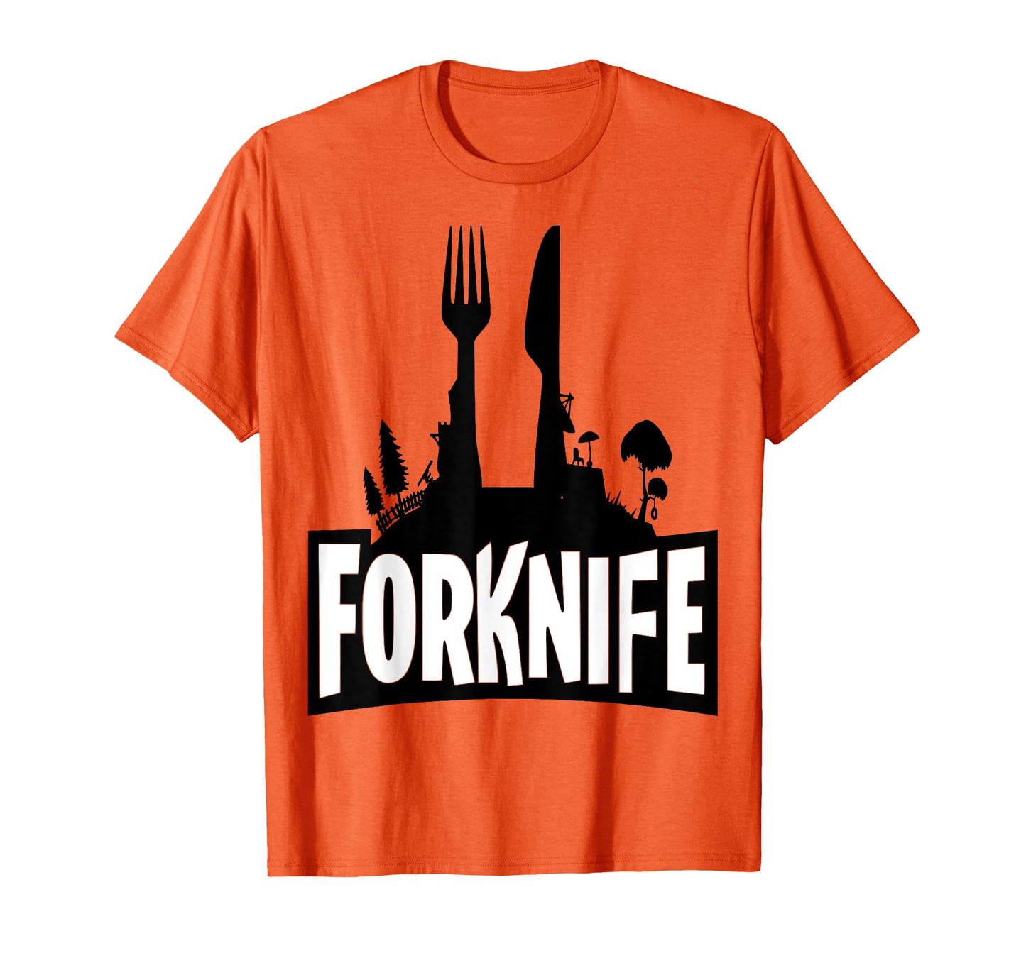 Forknife Funny Video Games Parody Joke Graphic Shirt T-Shirt