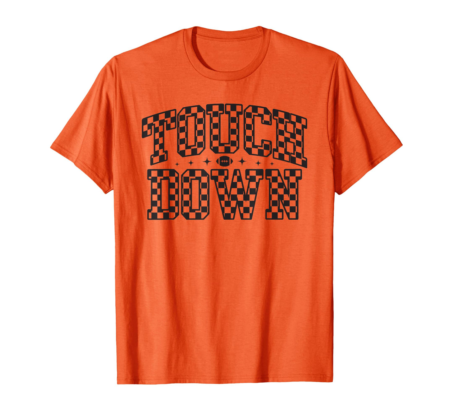 Game Day Checkered Touchdown Season Preppy American Football T-Shirt