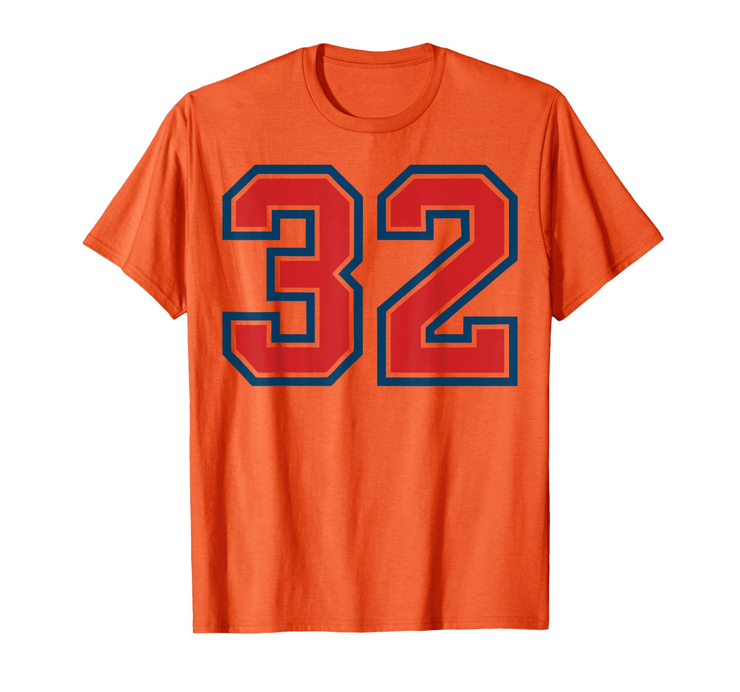 Red and Blue Sports Number 32 Jersey Uniform Player Fan T-Shirt