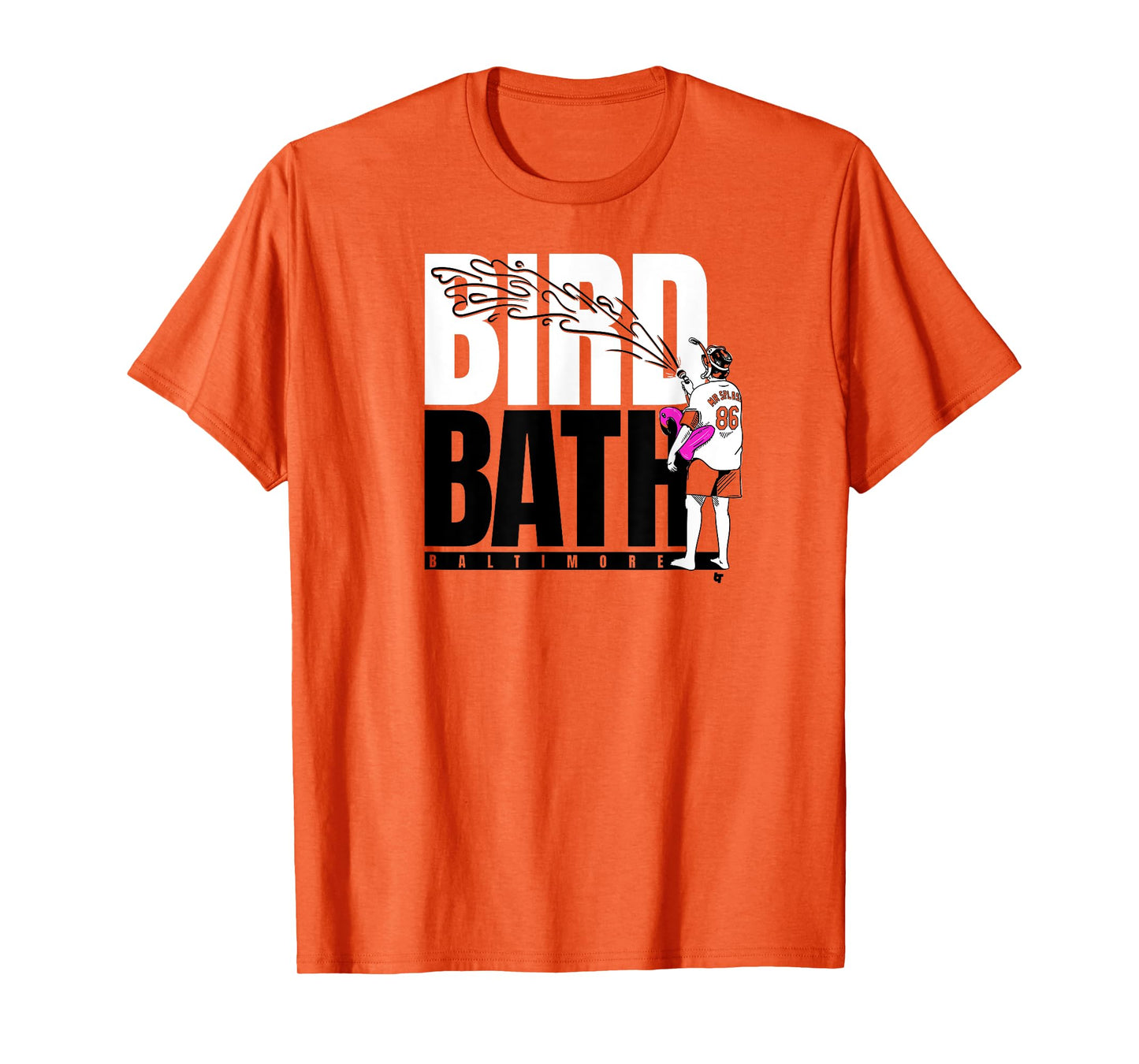 Baltimore Baseball: Mr. Splash Bird Bath T-Shirt