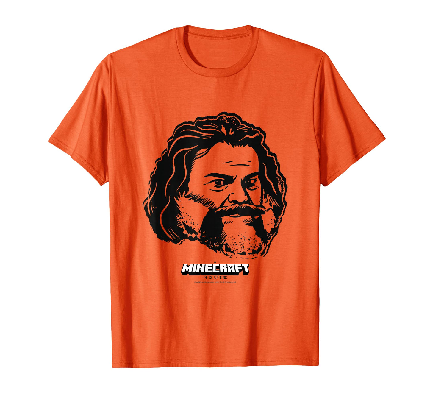 A Minecraft Movie Steve Big Face Face Outline Logo T-Shirt