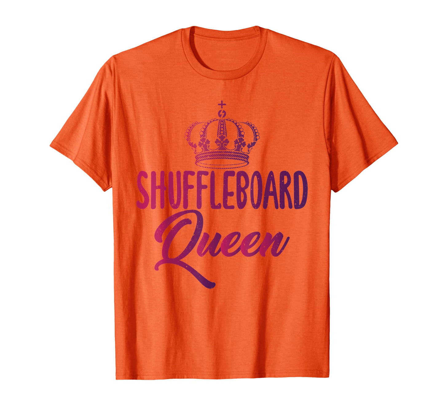 Shuffleboard Queen text with Pretty Art Of Crown Shuffle T-Shirt