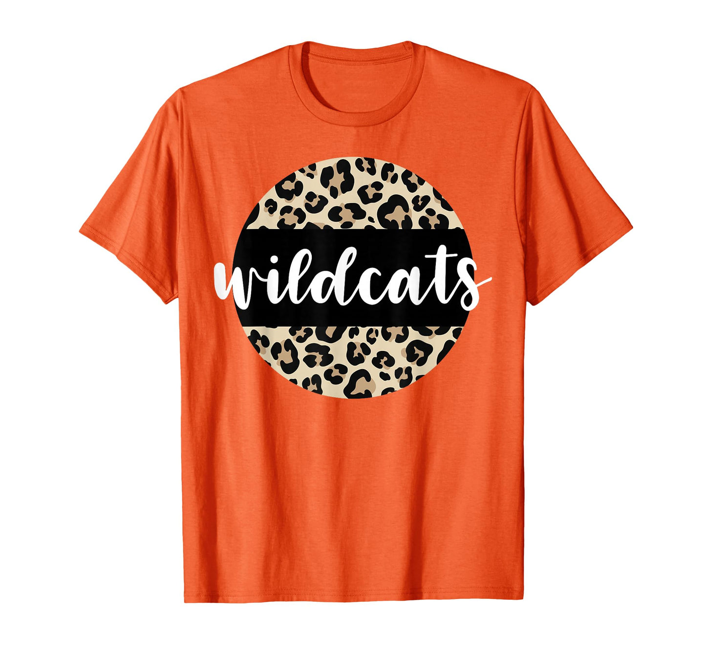 Leopard Print Wildcats Team Mascot School Spirit Game Night T-Shirt