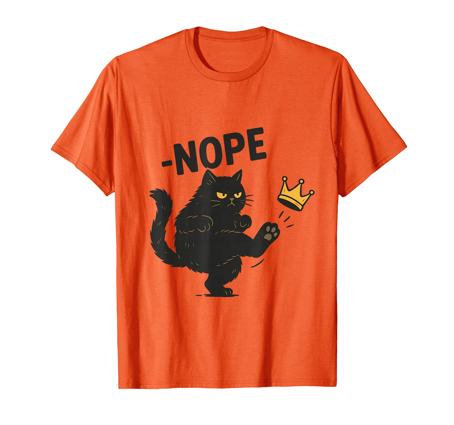 No Kings Retro Patriotic Woman Liberty Art Funny Cat T-Shirt