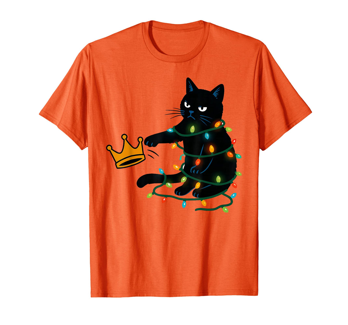 Funny Black Cat No Kings in America T-Shirt