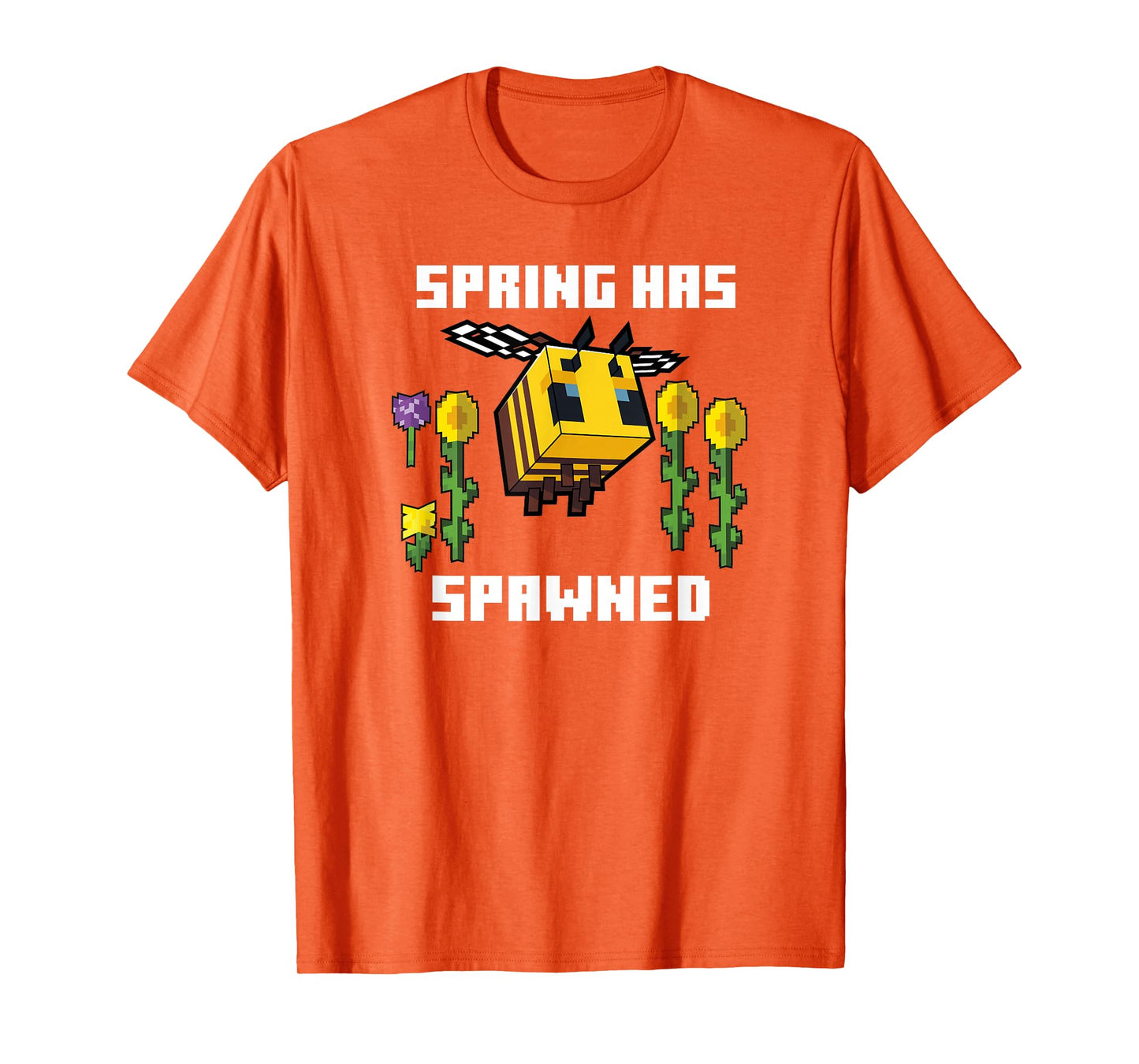 Minecraft Bee Spring Has Spawned Graphic Blocks T-Shirt