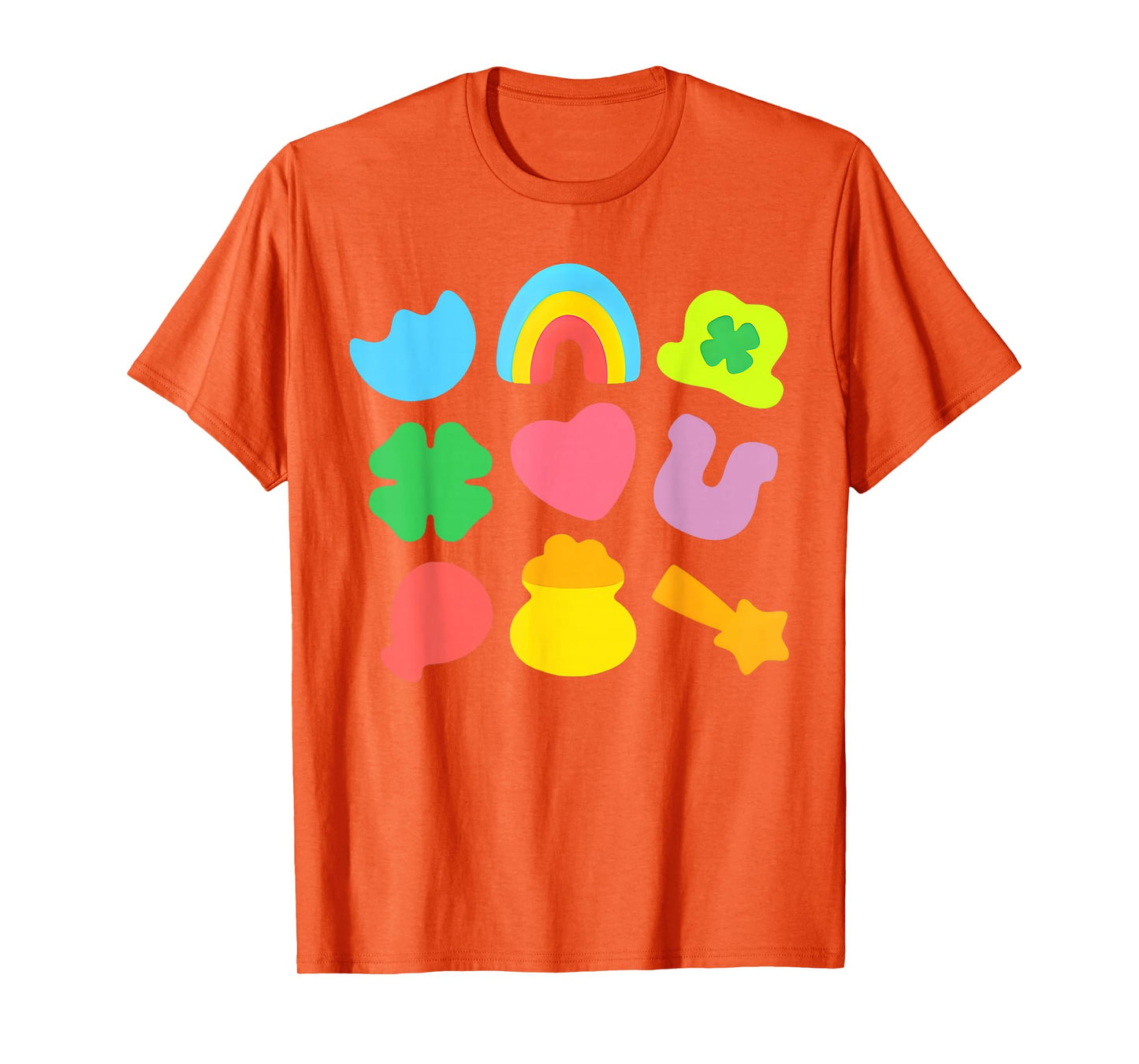 Lucky Charm Patricks Day Pot Of Gold Irish Shamrock Rainbow T-Shirt