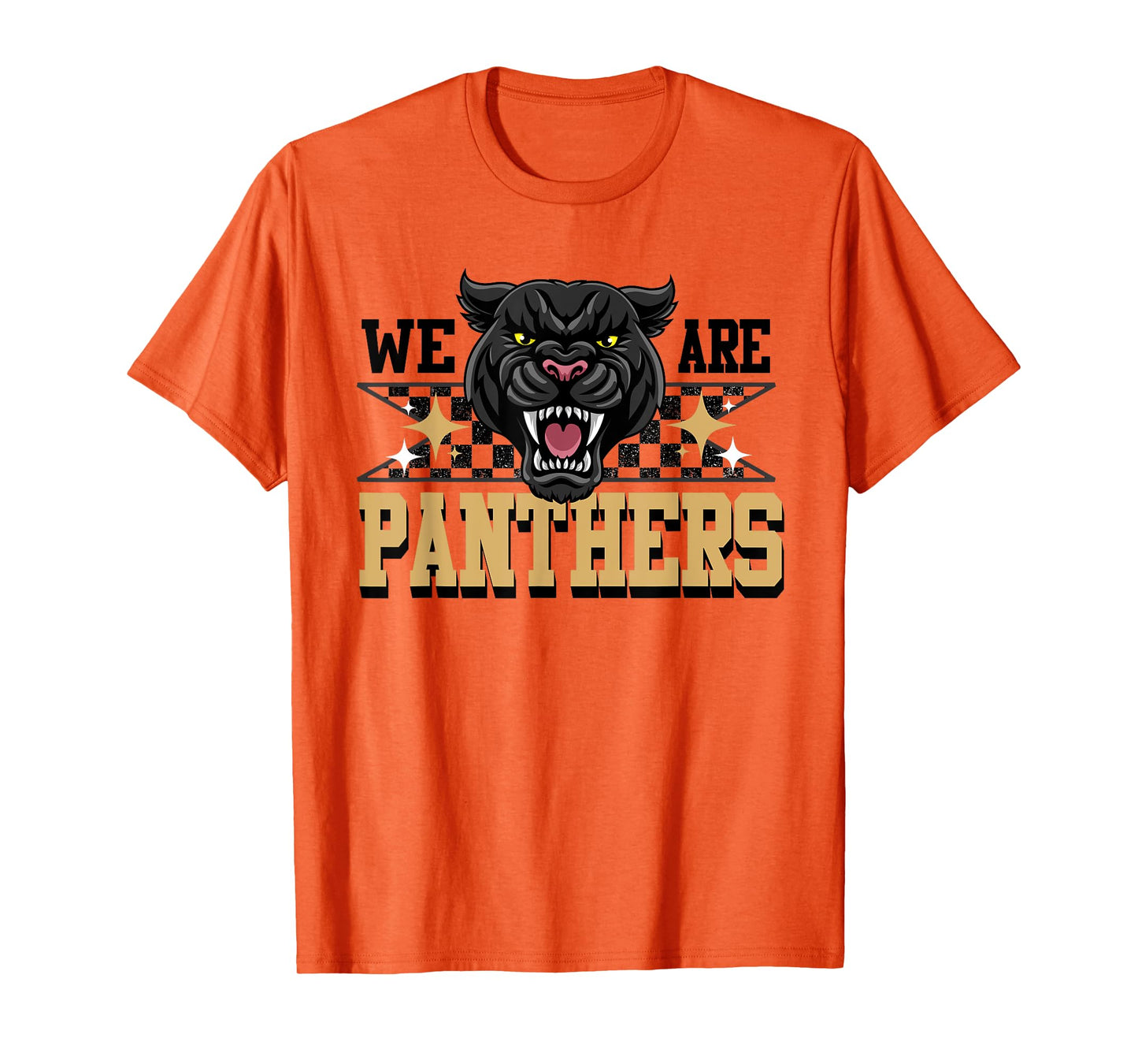 We Are Panthers School Spirit Gold Panther Pride Game Day T-Shirt