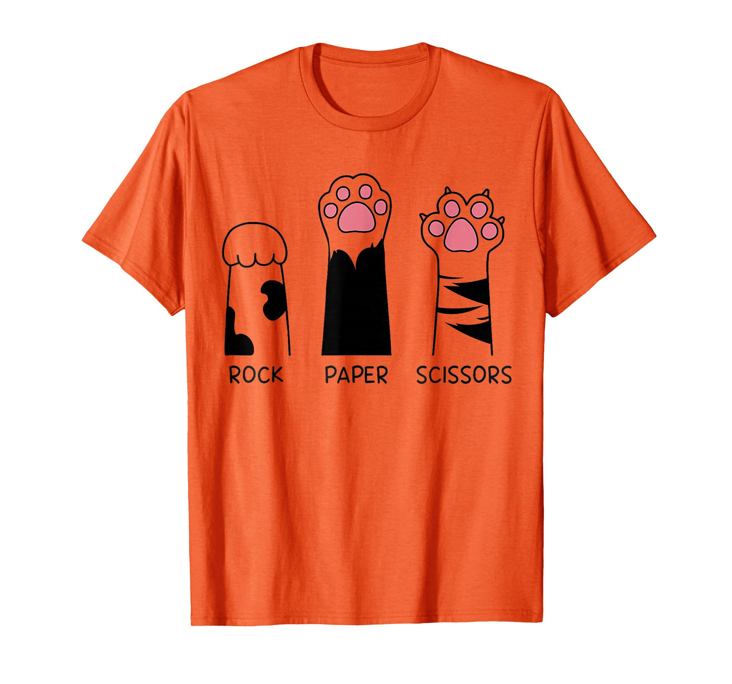 Rock Paper Scissors Cat Paws Cute Kitten Lover Cat T-Shirt