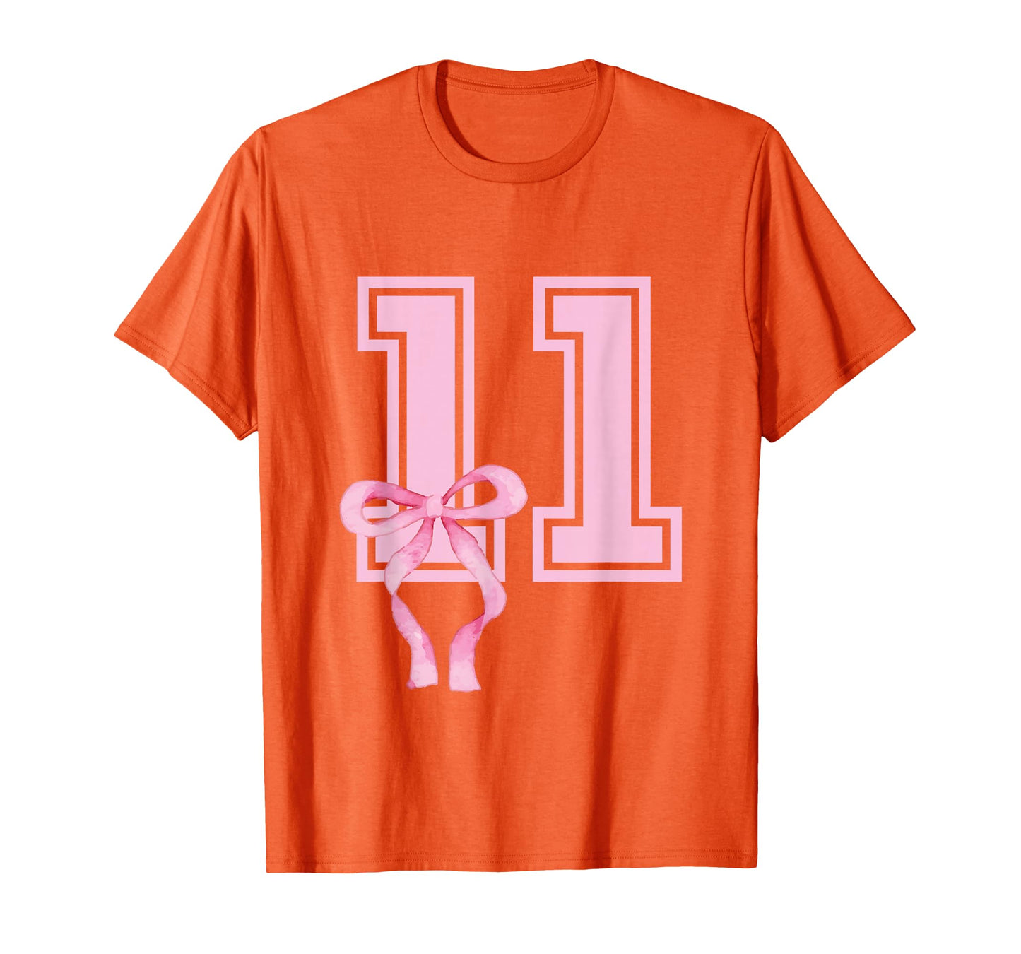 11 Year Old Birthday Girl Coquette Pink Bow Aesthetic T-Shirt