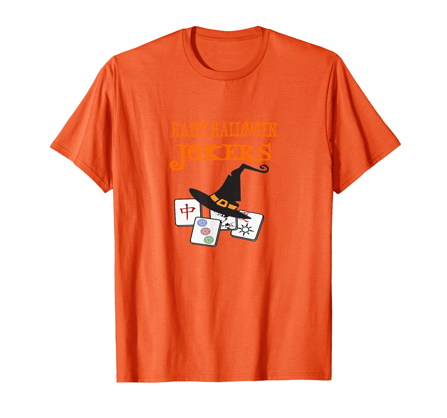 Funny Mahjong Happy Halloween Jokers Tile Game Tee T-Shirt