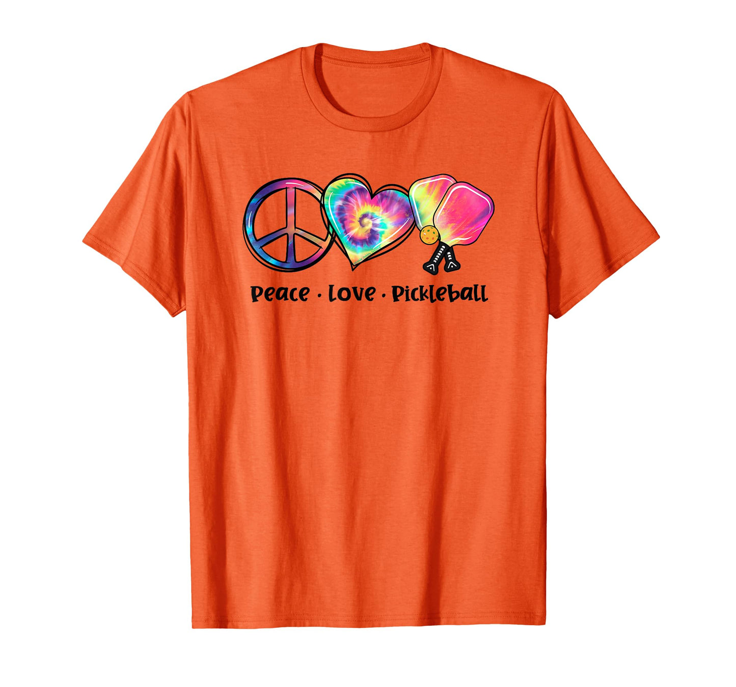 Tie Dye Peace Love Pickleball Lovers Cute Pickleball T-Shirt
