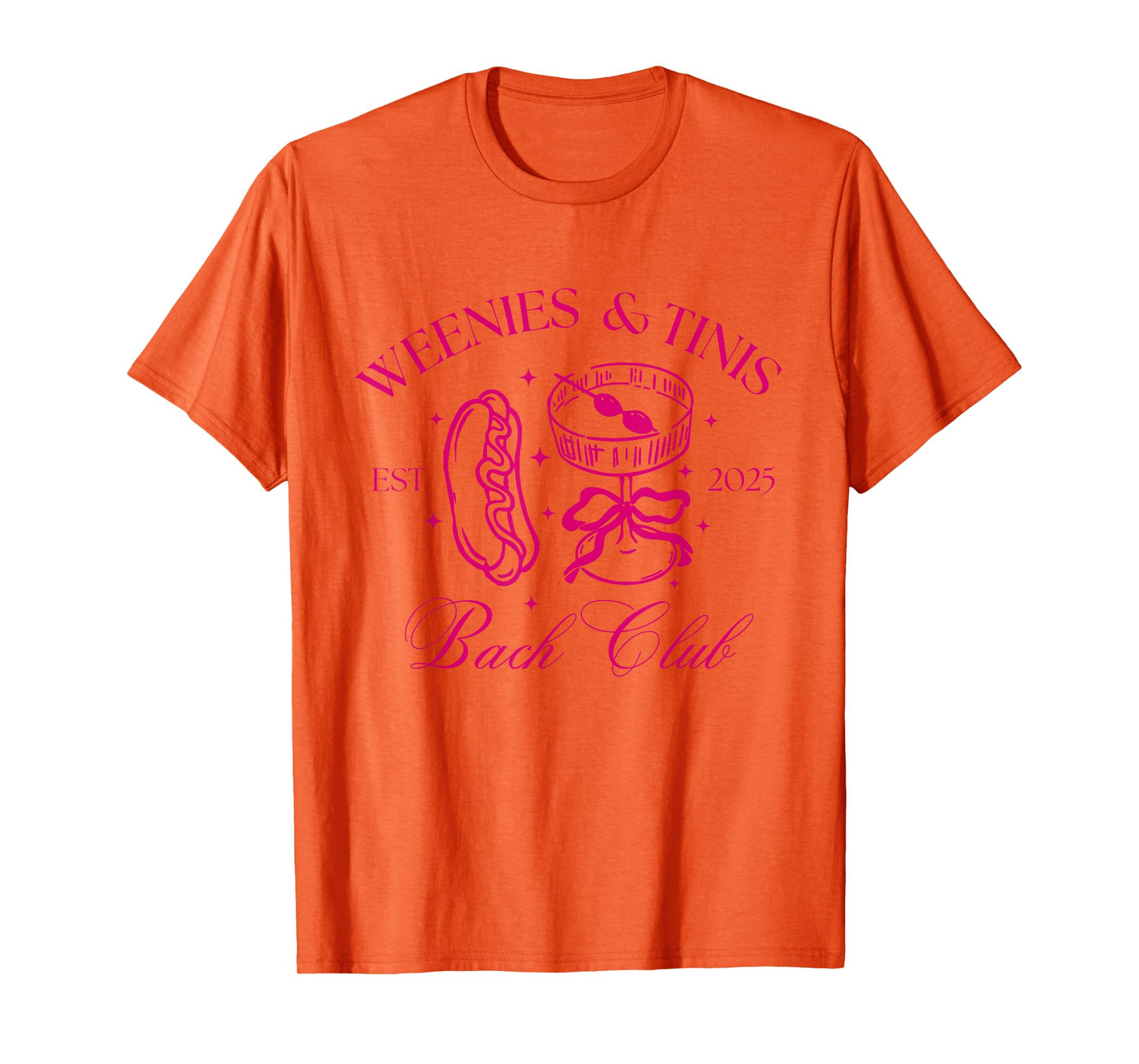 Weenies And Tinis Bach Club Dirty Martini Bachelorette T-Shirt