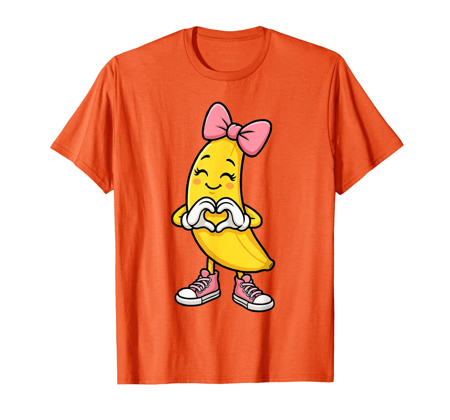 Cute Banana Coquette Bow Retro Banana Girls Kids Women T-Shirt