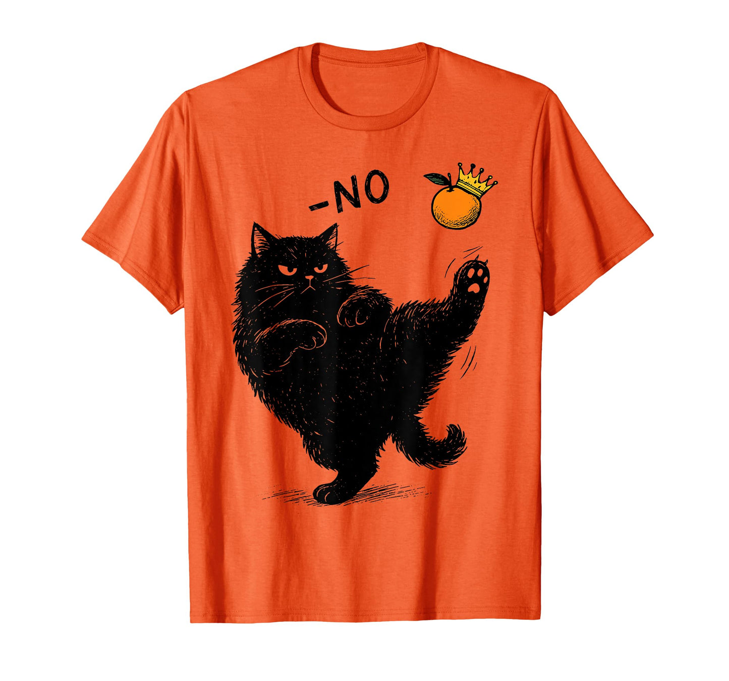 No Kings in America Black Cat Funny Political Meme T-Shirt for Men Women Kids