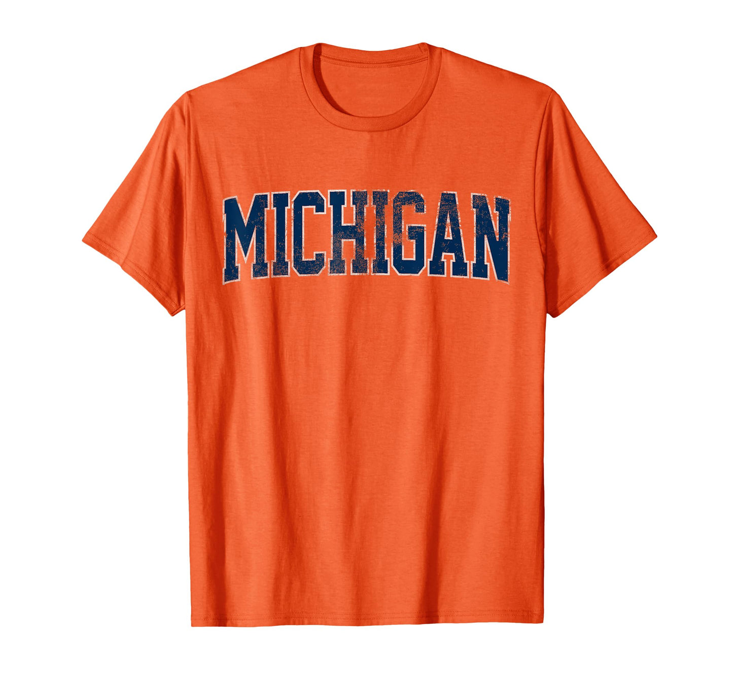 Vintage Michigan Look Blue Maize Men Retro Gold Michigan Tee T-Shirt