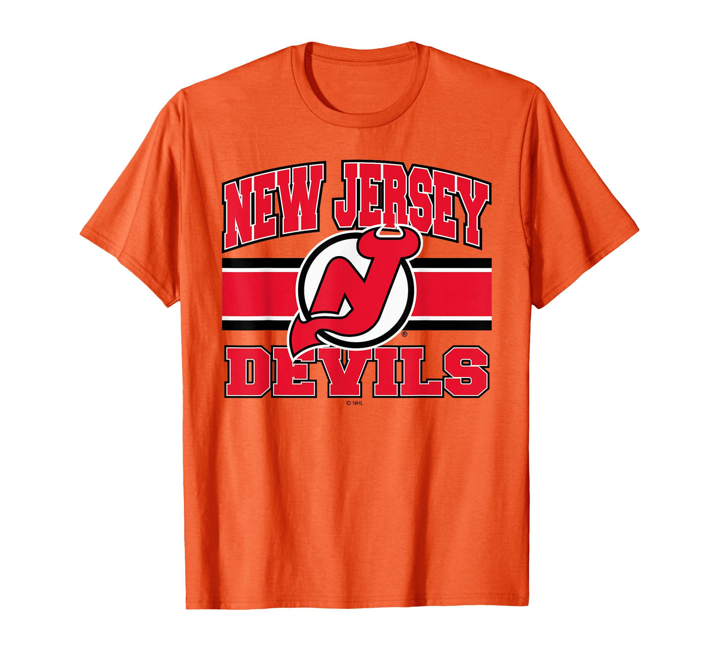 New Jersey Devils Stripe Gray Officially Licensed T-Shirt